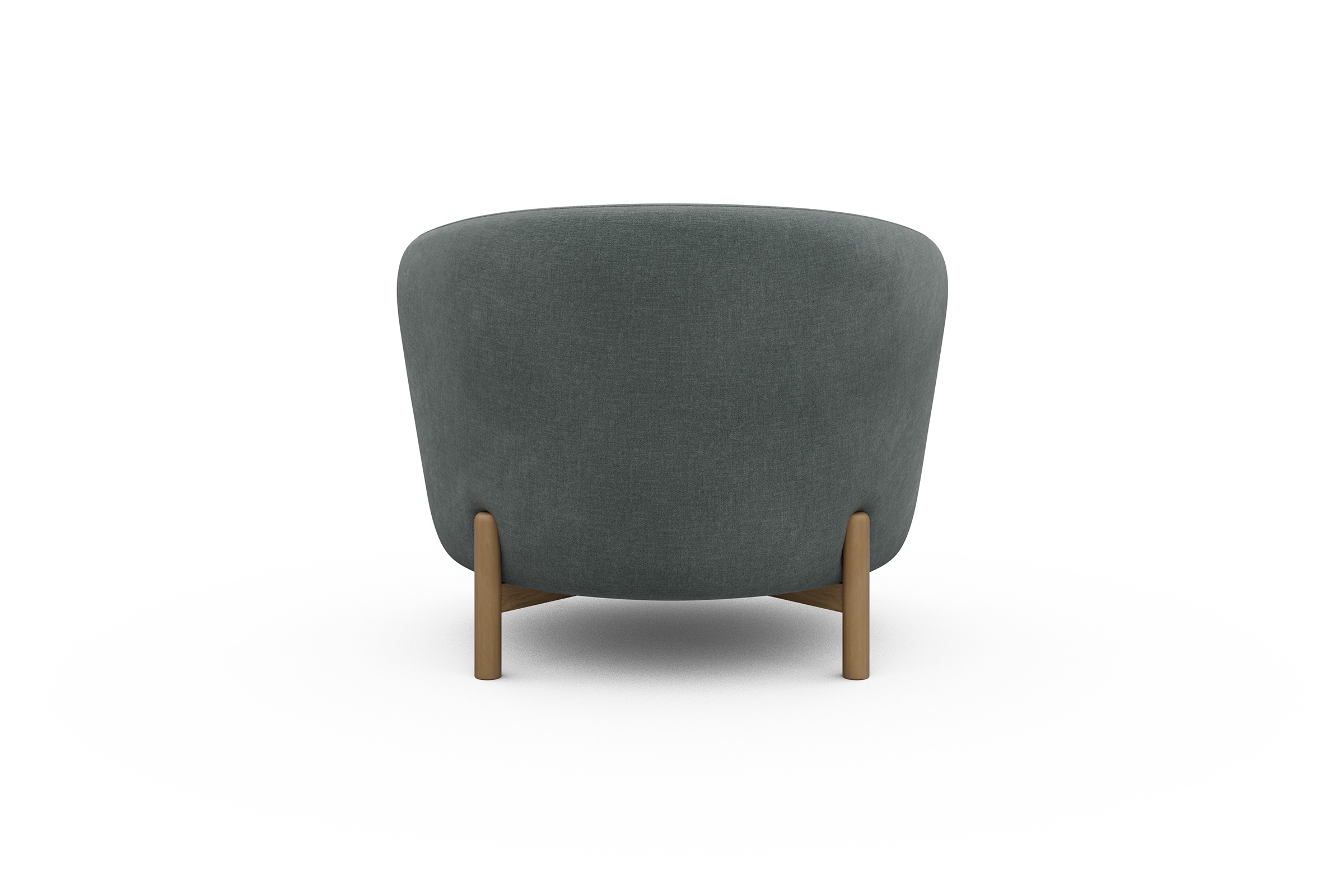 Sessel Ronda Holzbeine Eiche Natur Smooth-Silver-Grey