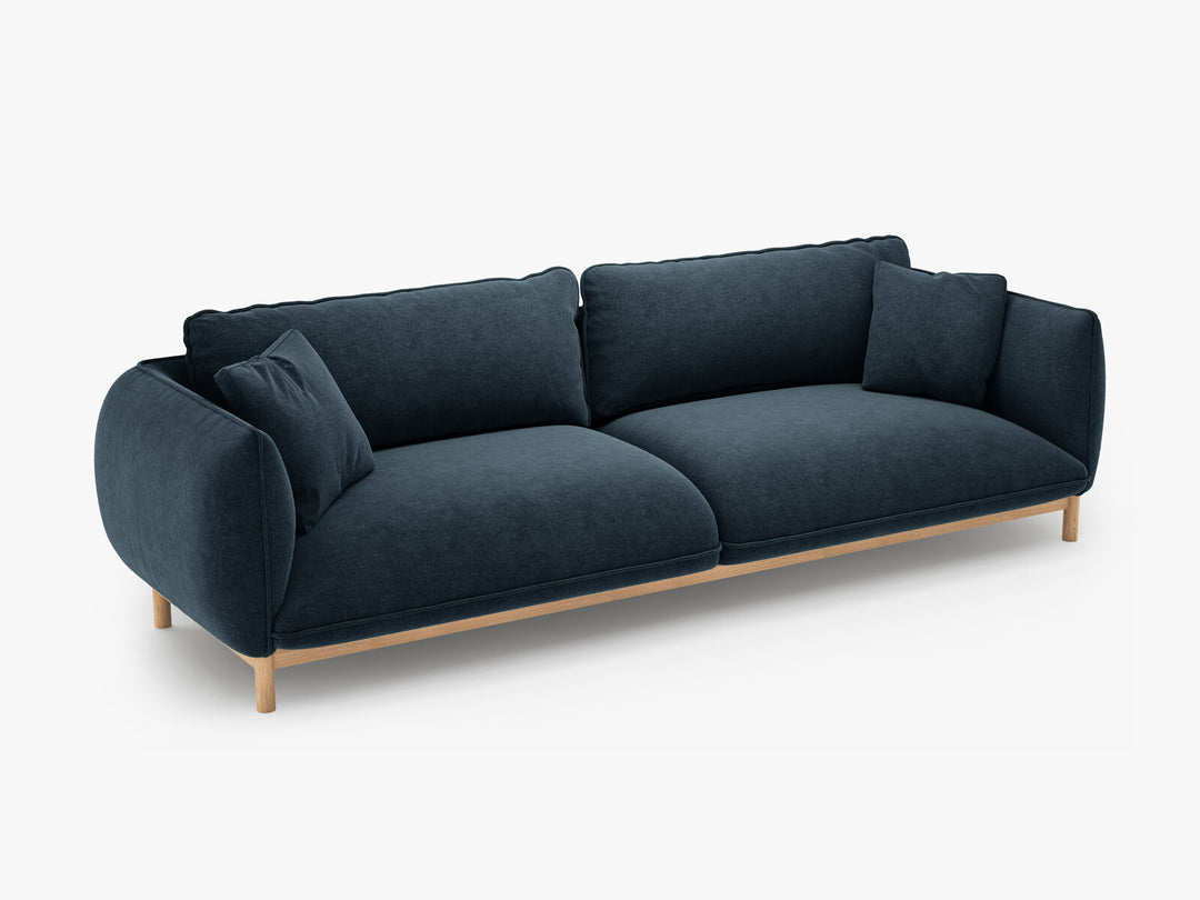 Micadoni Ada Sofa 4-Sitzer Strukturierter Stoff Wind Marineblau