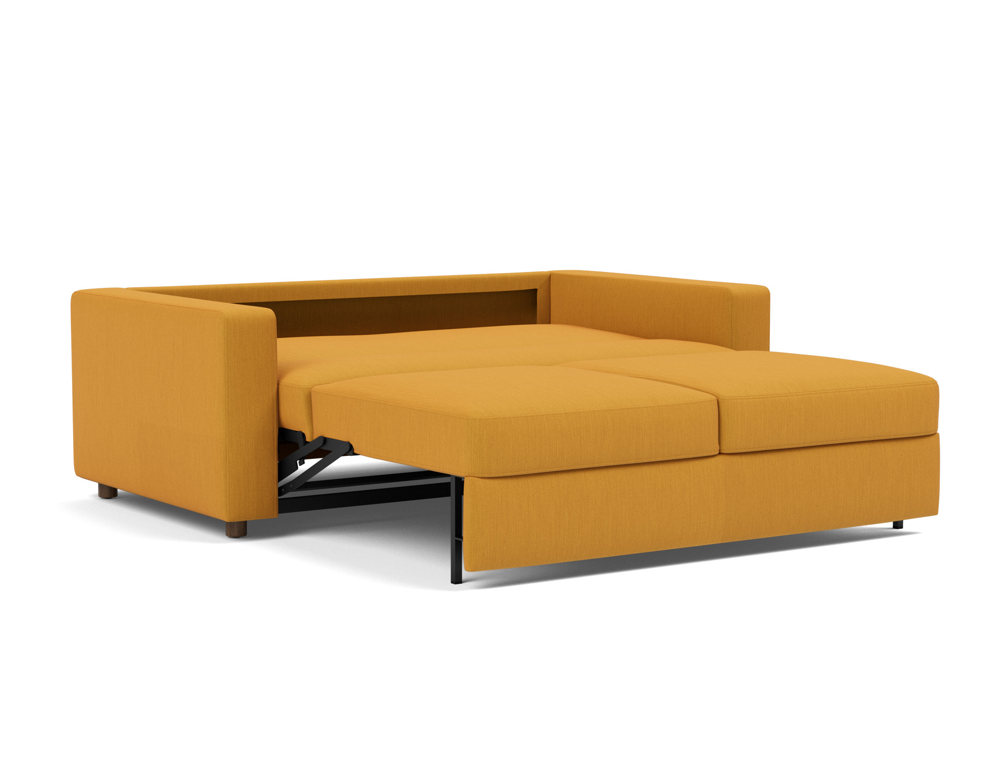 Schlafsofa Neah mit Standard-Armlehnen 160 Flachgewebe Elegance 507-Burned-Curry