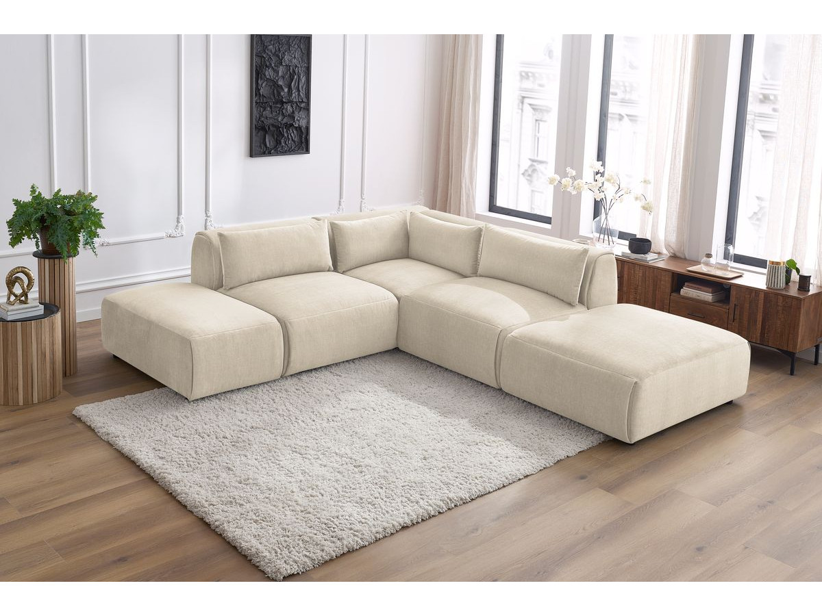 Bobochic Jeanne Ecksofa 271 × 300 cm Samt Beige