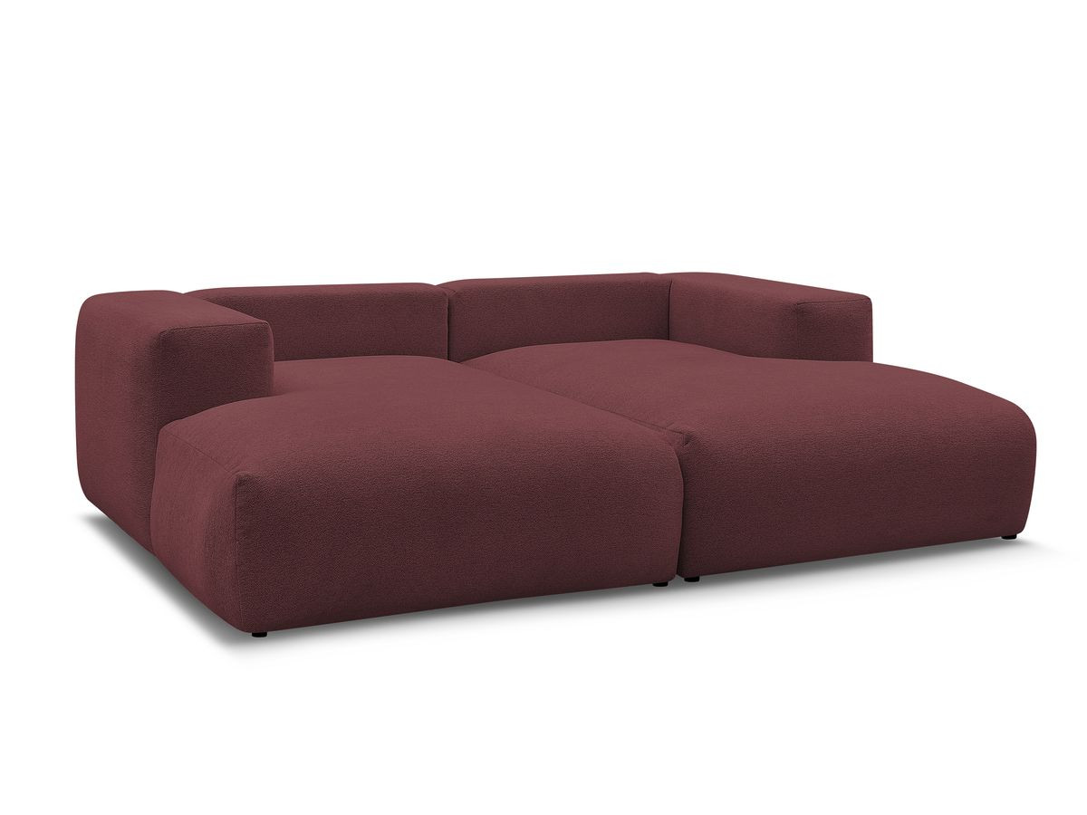 Bobochic Voltaire Sofa 4-Sitzer 248 × 170 cm Melange-Stoff Rot