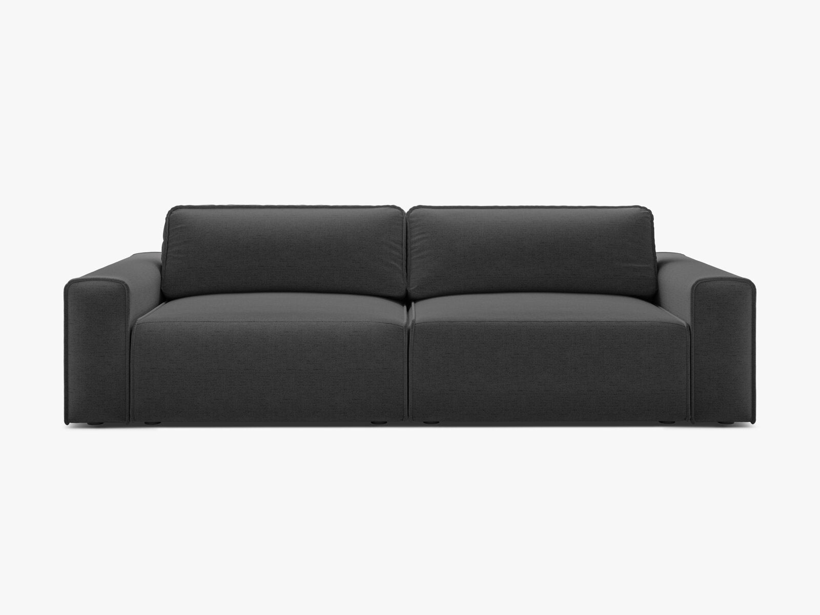 Micadoni Sofa Victor 3-Sitzer mit Schlaffunktion Strukturierter Stoff Anthrazit