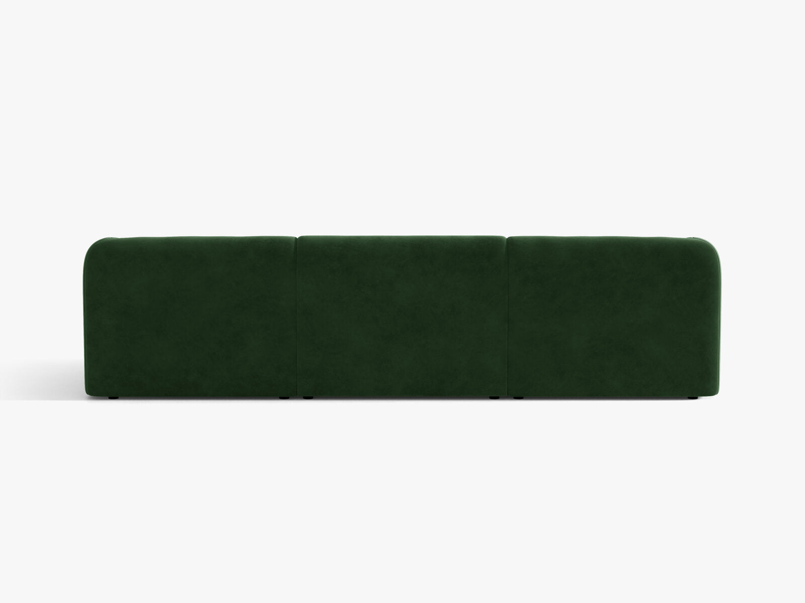 Micadoni Sofa Miley 3-Sitzer Samt Venus Flaschengrün