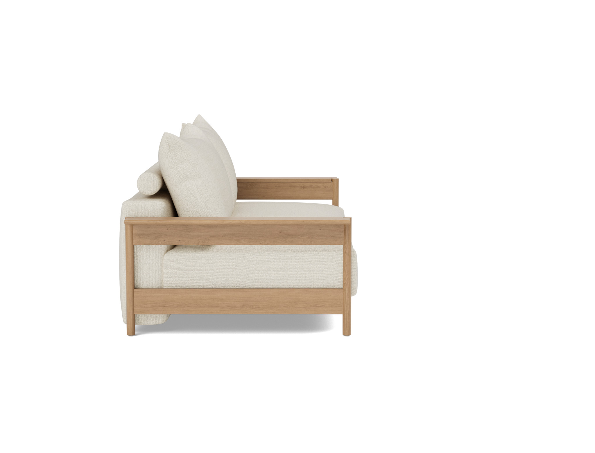Schlafsofa Malloy Wood Boucle Skandi 531-Off-White