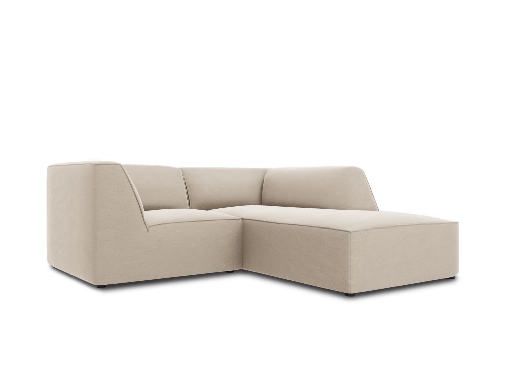Cosmopolitan Design Ecksofa Siena 3-Sitzer Samt Salvador Beige Rechts