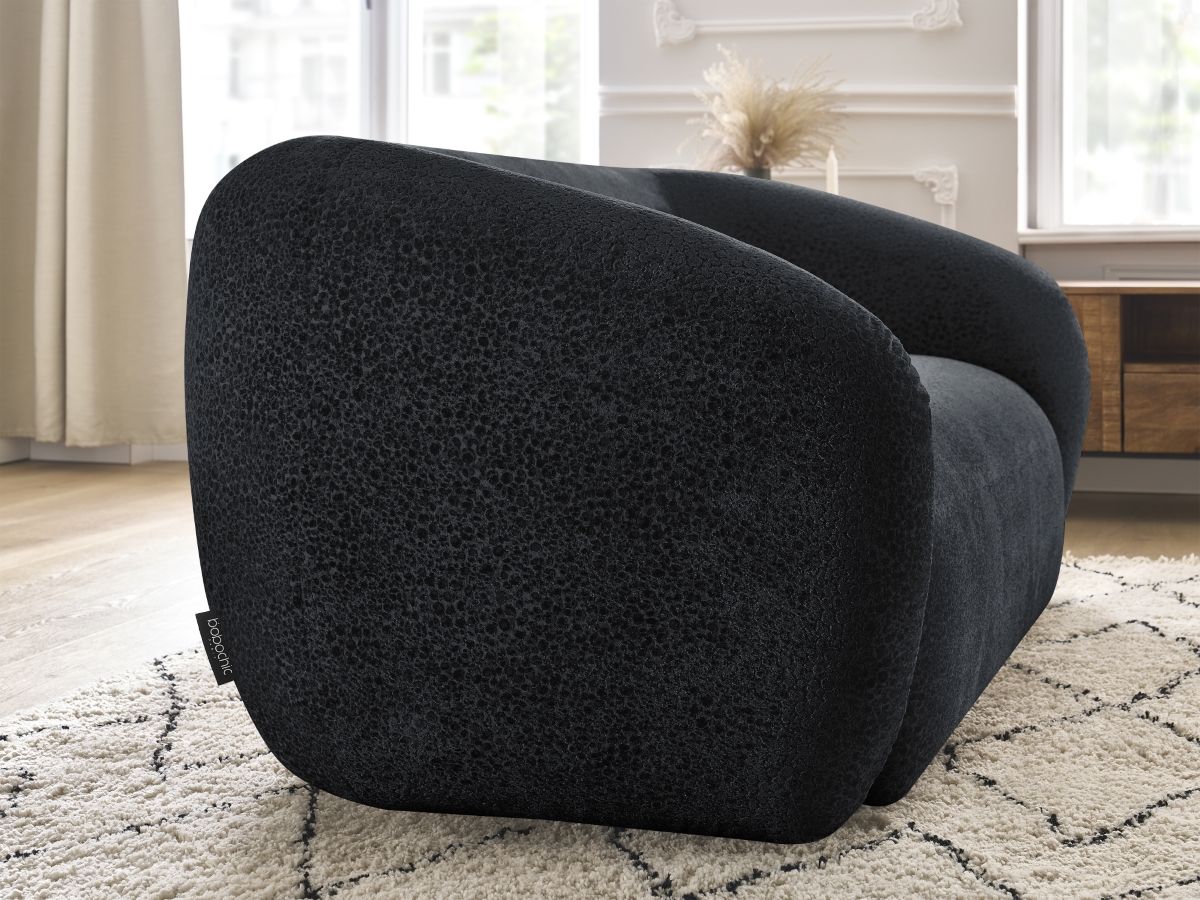 Bobochic Celine Sofa 2-Sitzer Strukturstoff Schwarz