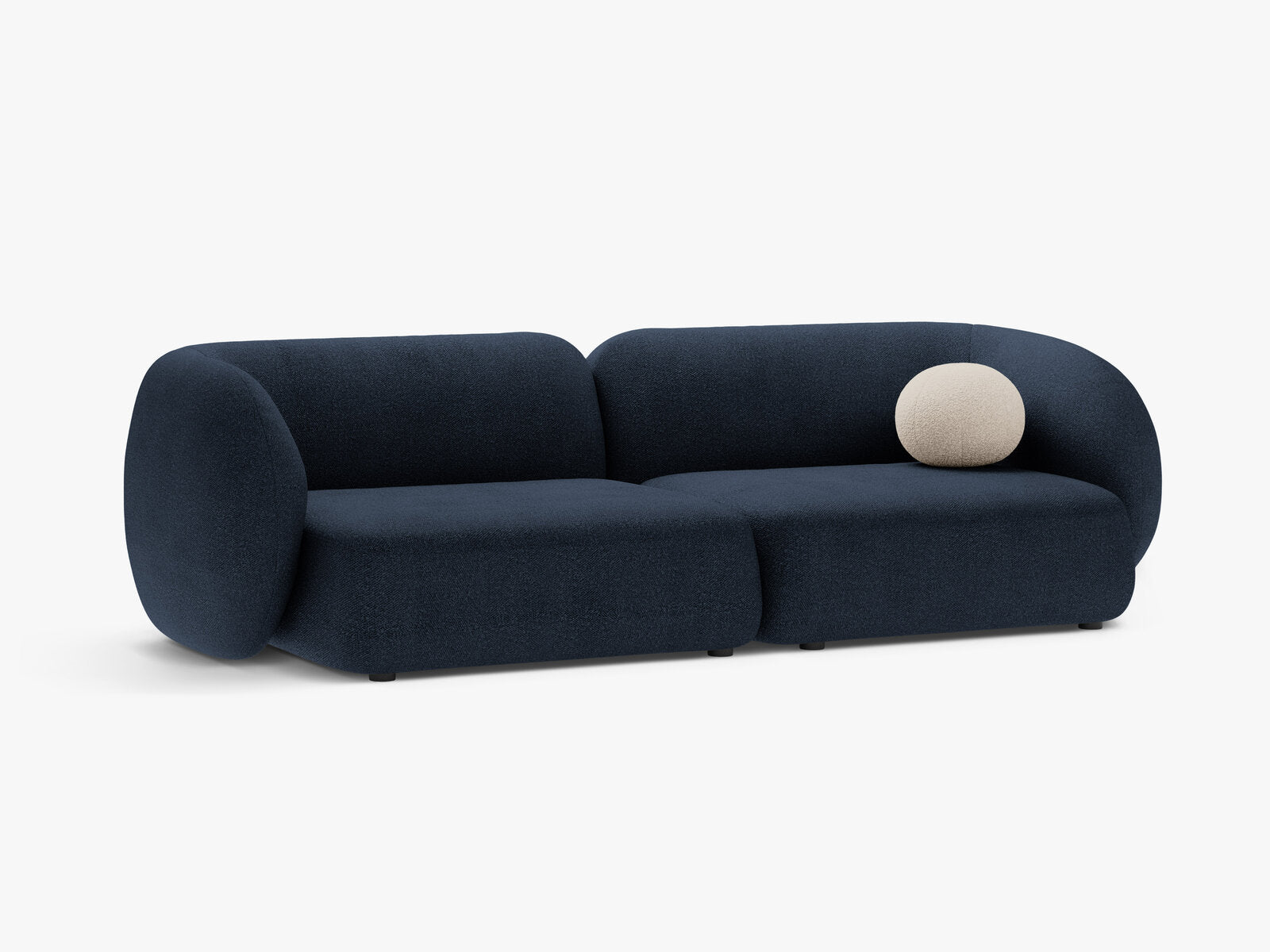Micadoni Sofa Kate 4-Sitzer Boucle Dunkelblau