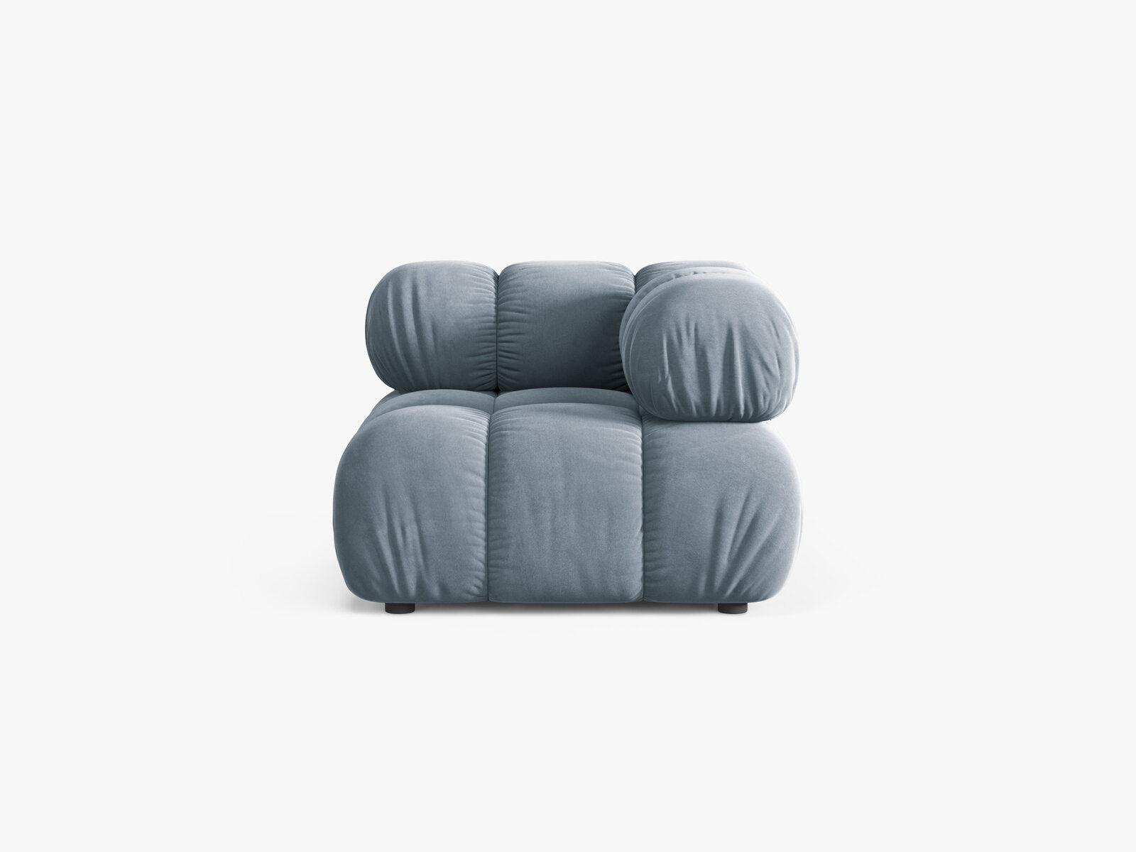 Micadoni symmetrisches Eckmodul Bellis Samt Bluvel Hellblau