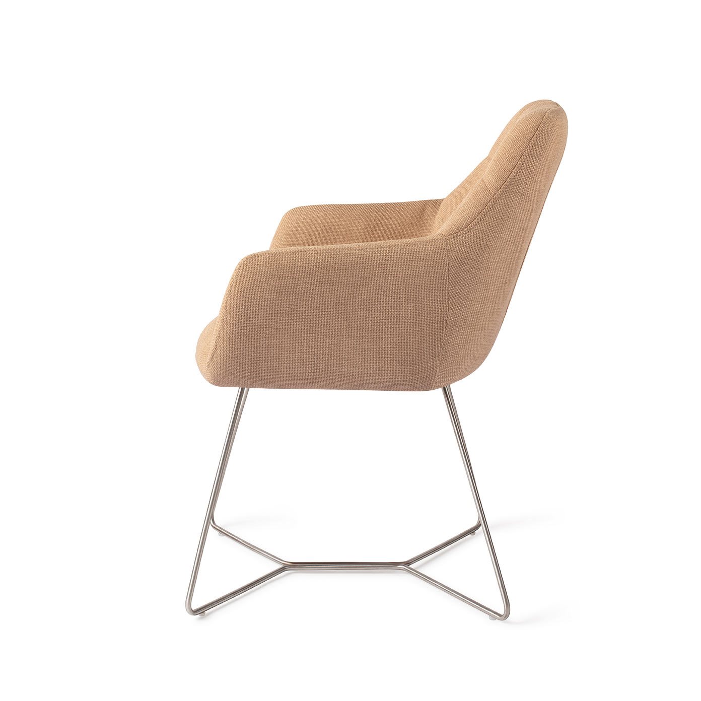 Jesper Home Esszimmerstuhl Noto Toasted-Toffee Beehive Stahl