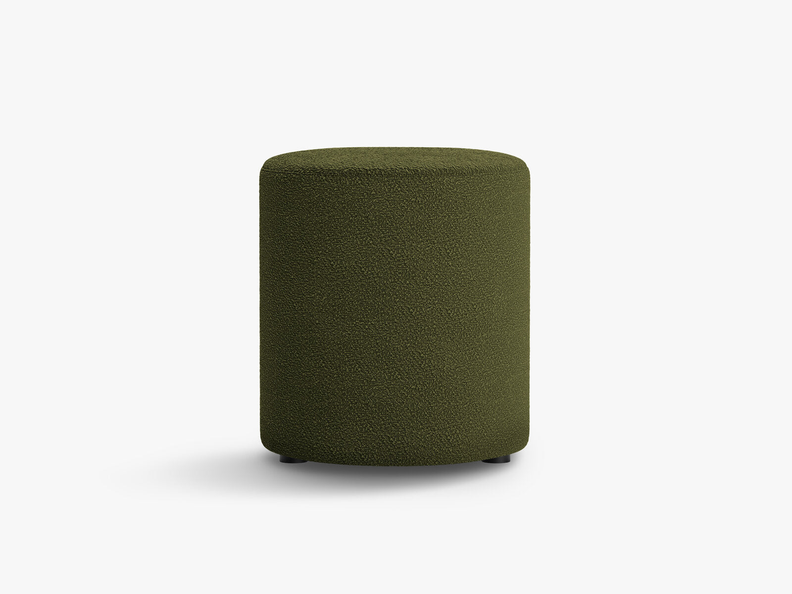 Micadoni Pouf Dia 40cm Boucle Baloo Dunkel-Olivgrün