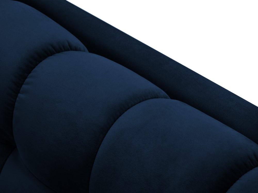 Cosmopolitan Design Sofa Bali 2-Sitzer Samt Bluvel Königsblau Beine Gold