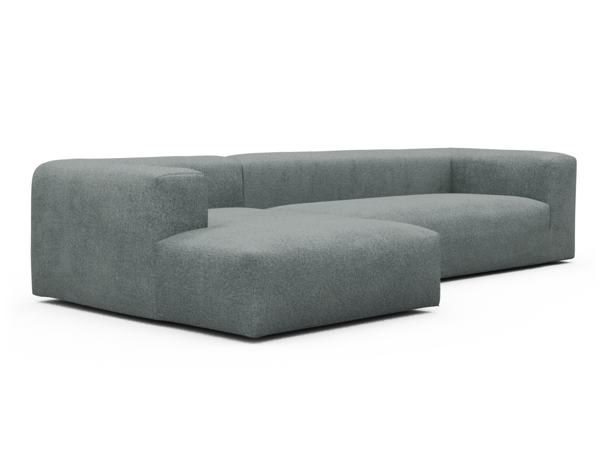 Skandi Home Ecksofa Fred Chaiselongue links mit 2,5-Sitzer Casone-Light-Mixed-Green moebelfaktor