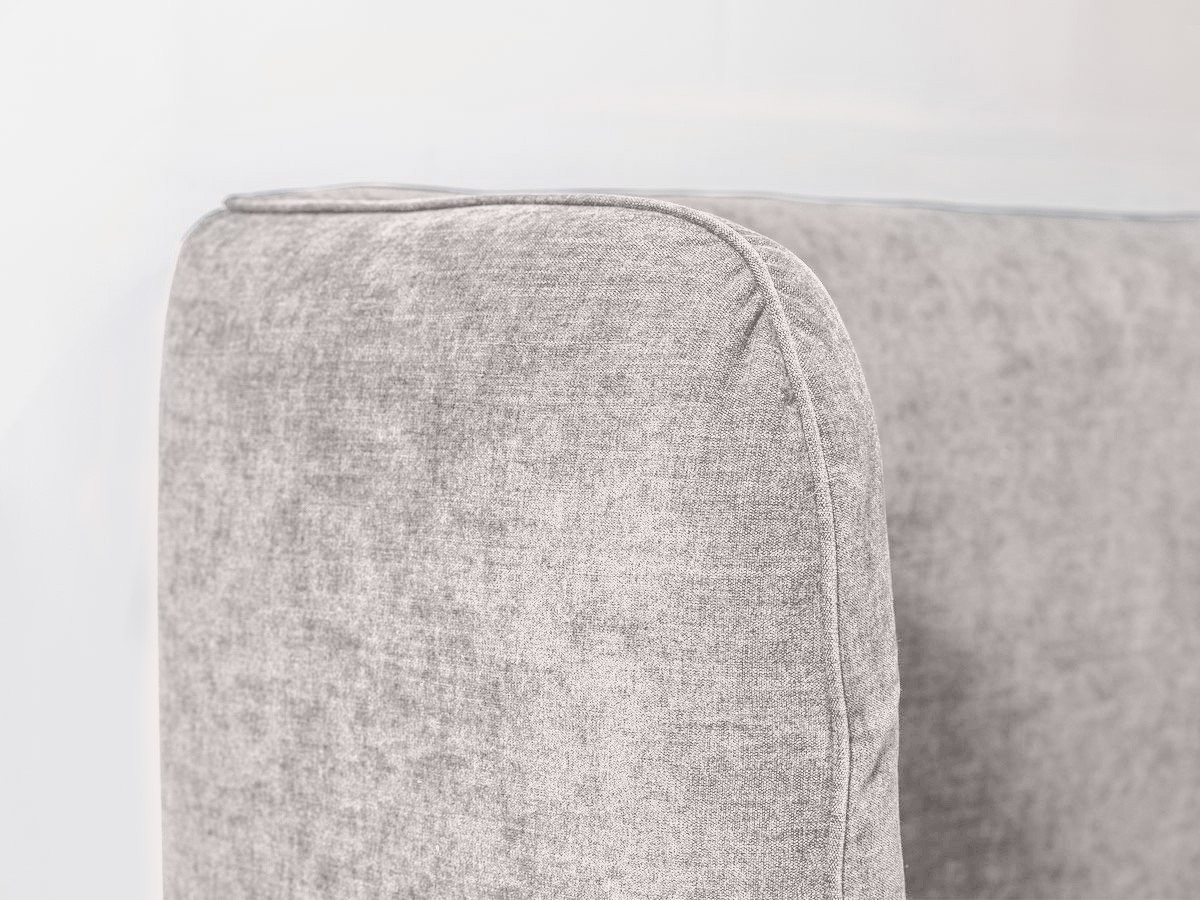 Bobochic Louise Polsterbett mit Bettkasten Stoff Beige, Liegefläche 160 × 200 cm