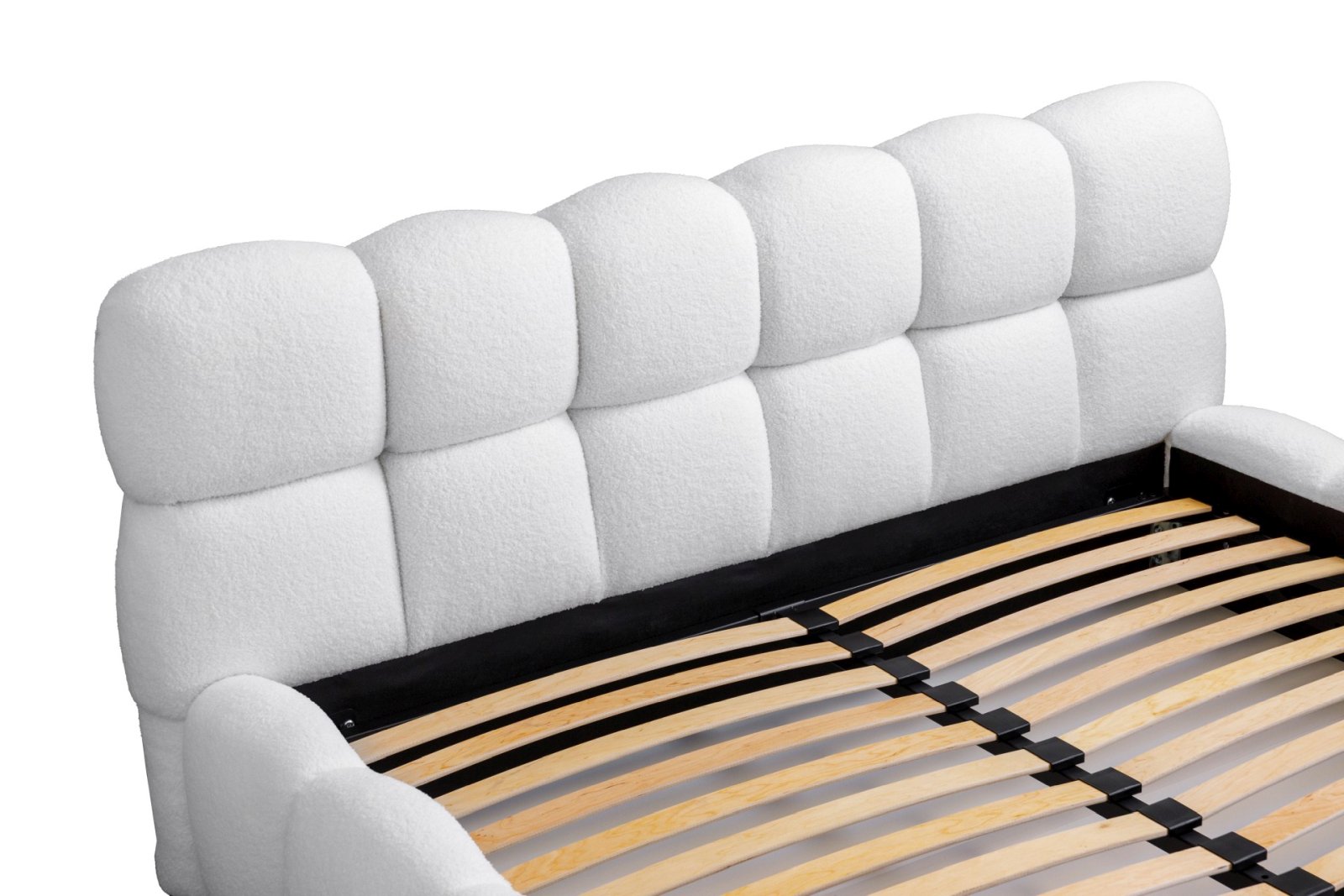 Polsterbett Vento-Slim Boucle 140x200 mit Holzrahmen Quelle 01