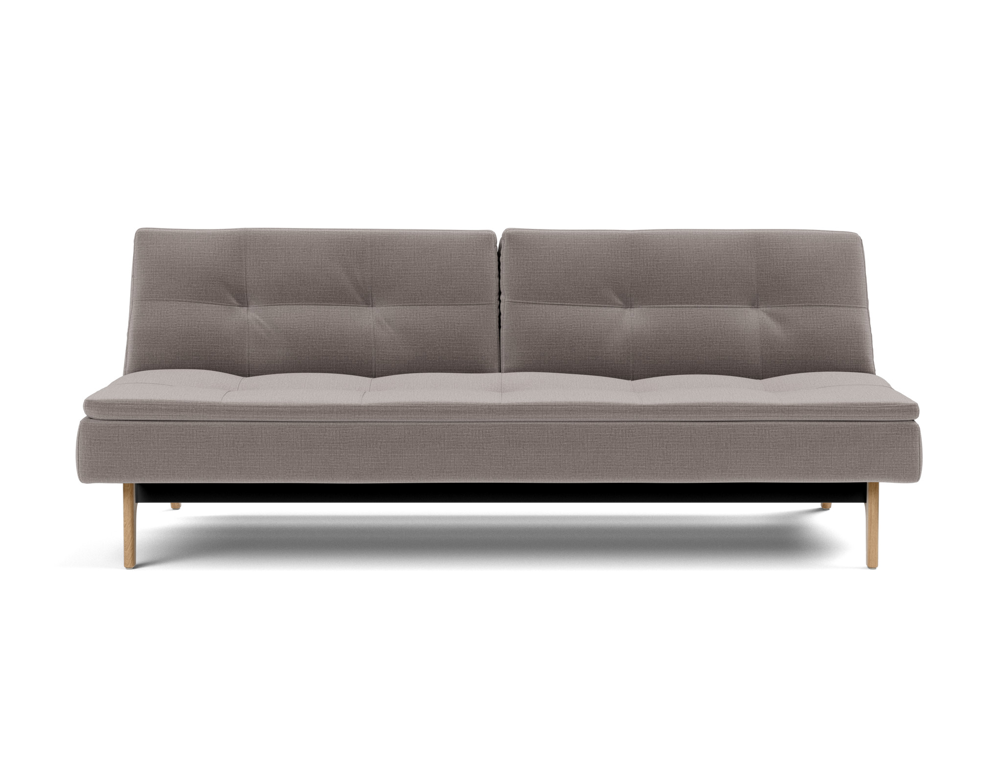 Schlafsofa Dublexo Chenille Esina 418-Truffle Beine Eiche