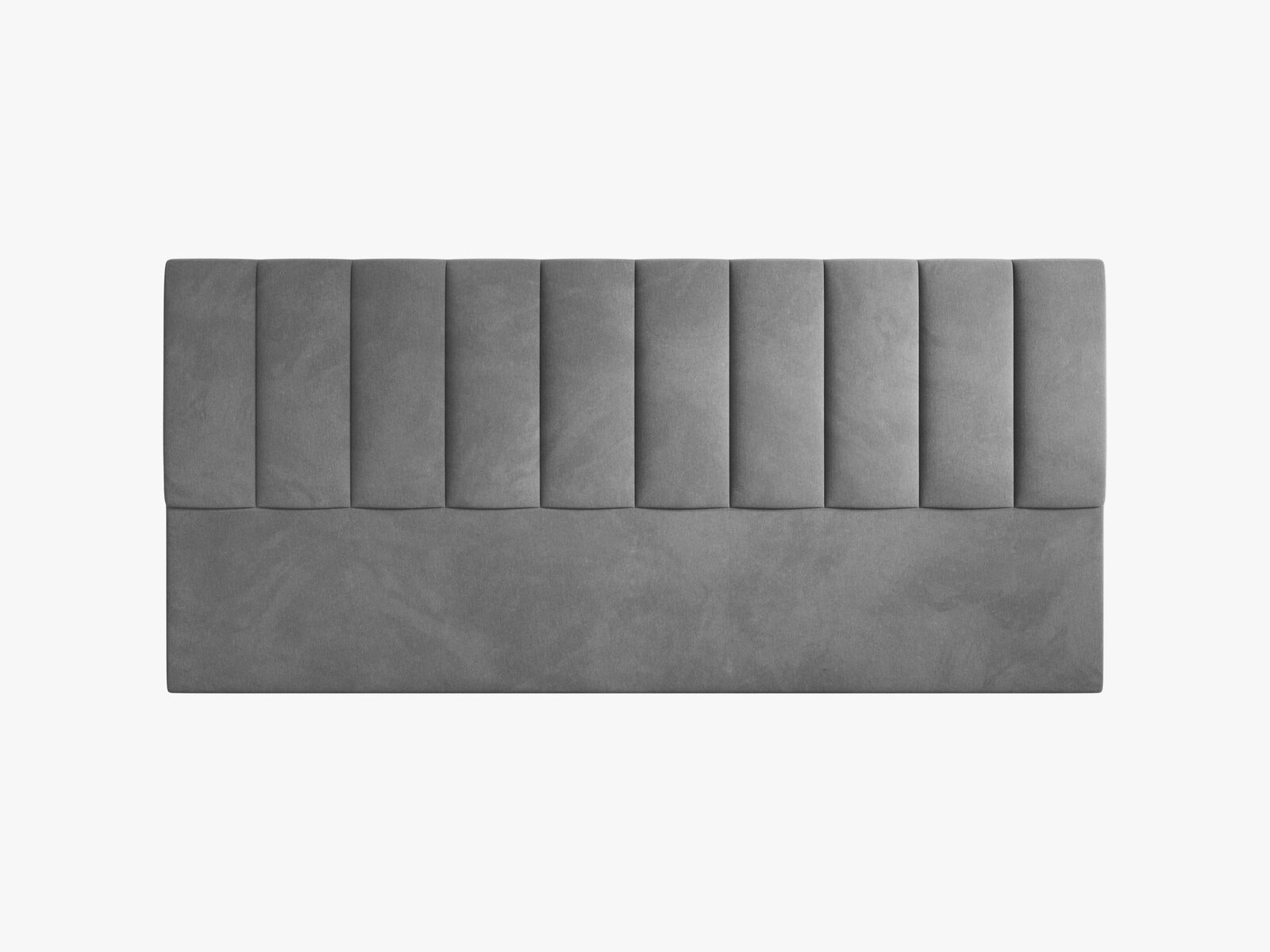Micadoni Marl Samtiger Kopfteil 140 cm (H 95 cm) Samt Magic Velvet Dunkelgrau 200x95