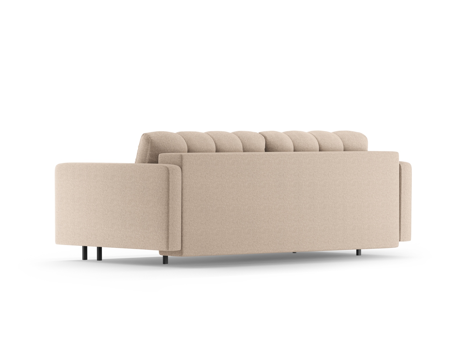 Cosmopolitan Design Schlafsofa Bali 3-Sitzer mit Bettkasten Strukturierter Stoff Neve Beige