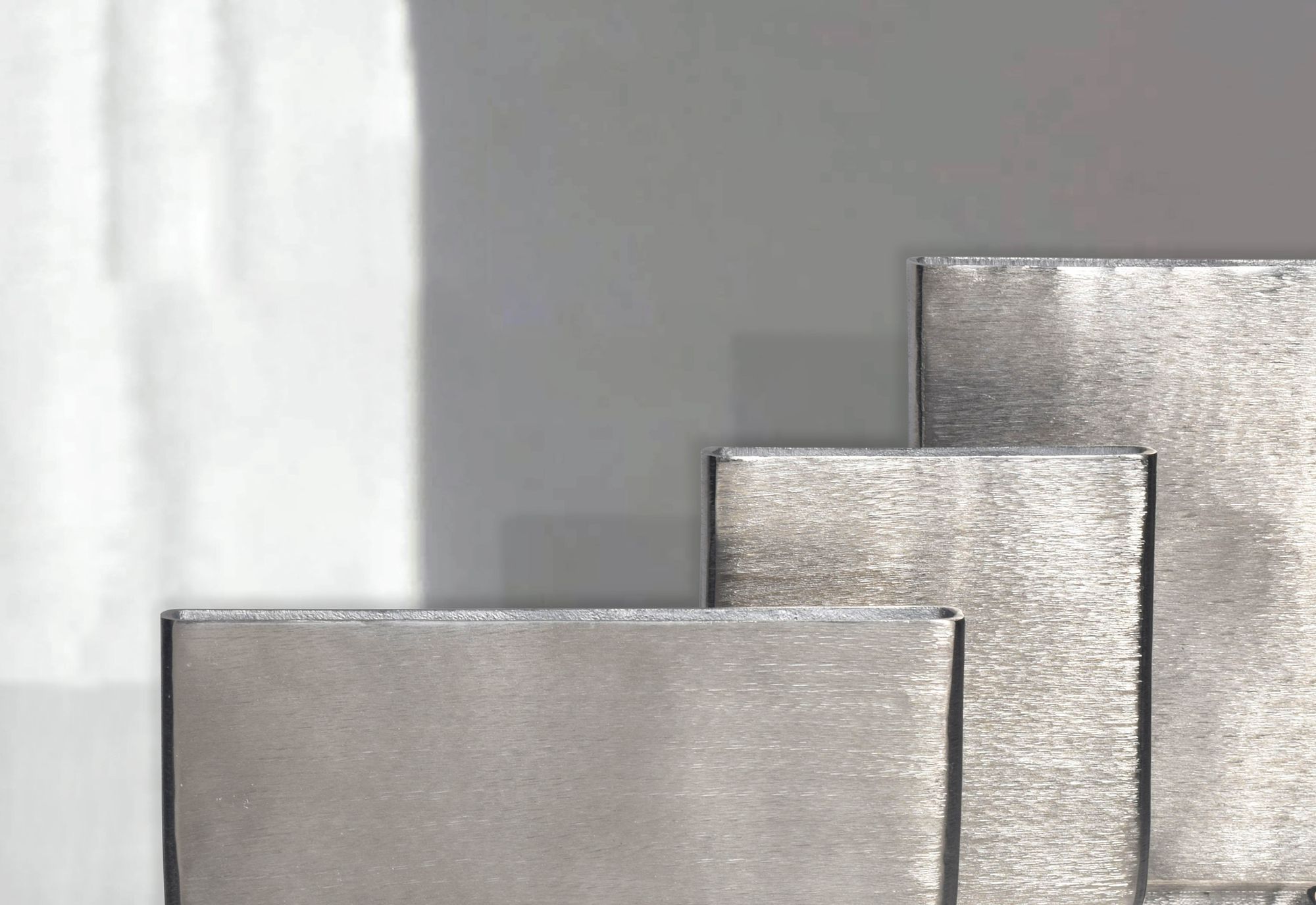 Tischvase Hunndalen Aluminium Silber