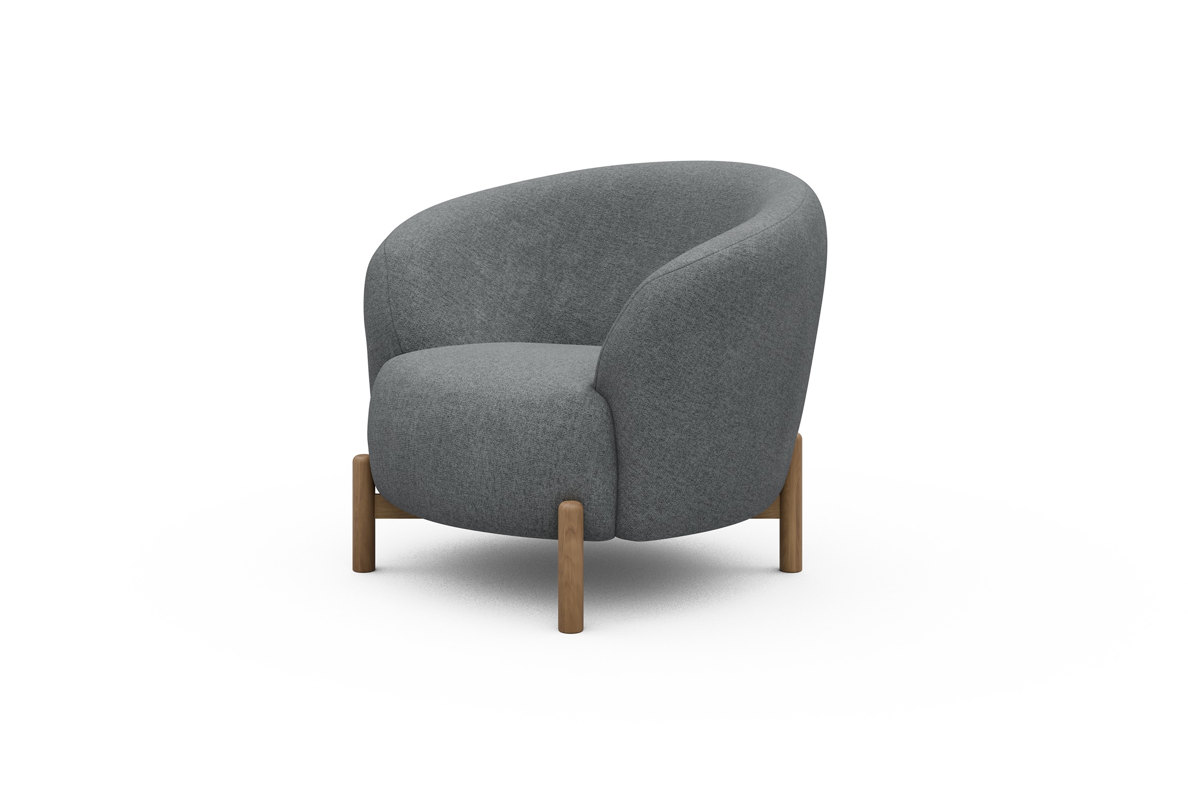 Sessel Ronda Holzbeine Eiche Natur Casone-Gravel-Grey