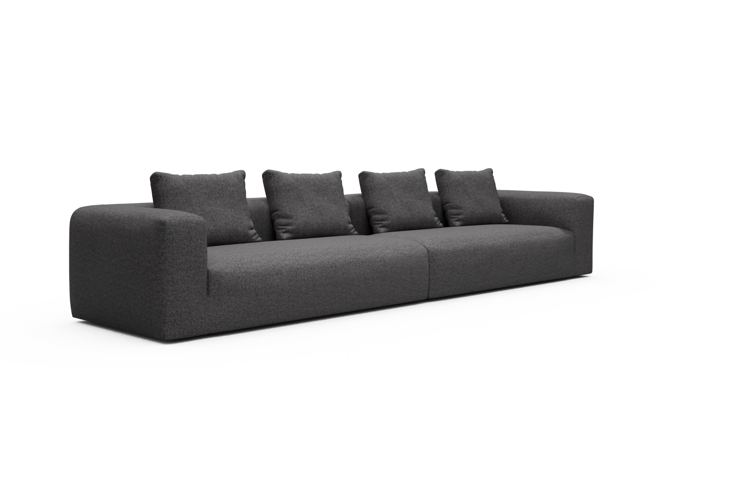 Sofa Modulares XXL Sofa Fred 5-Sitzer Sama-Antracite