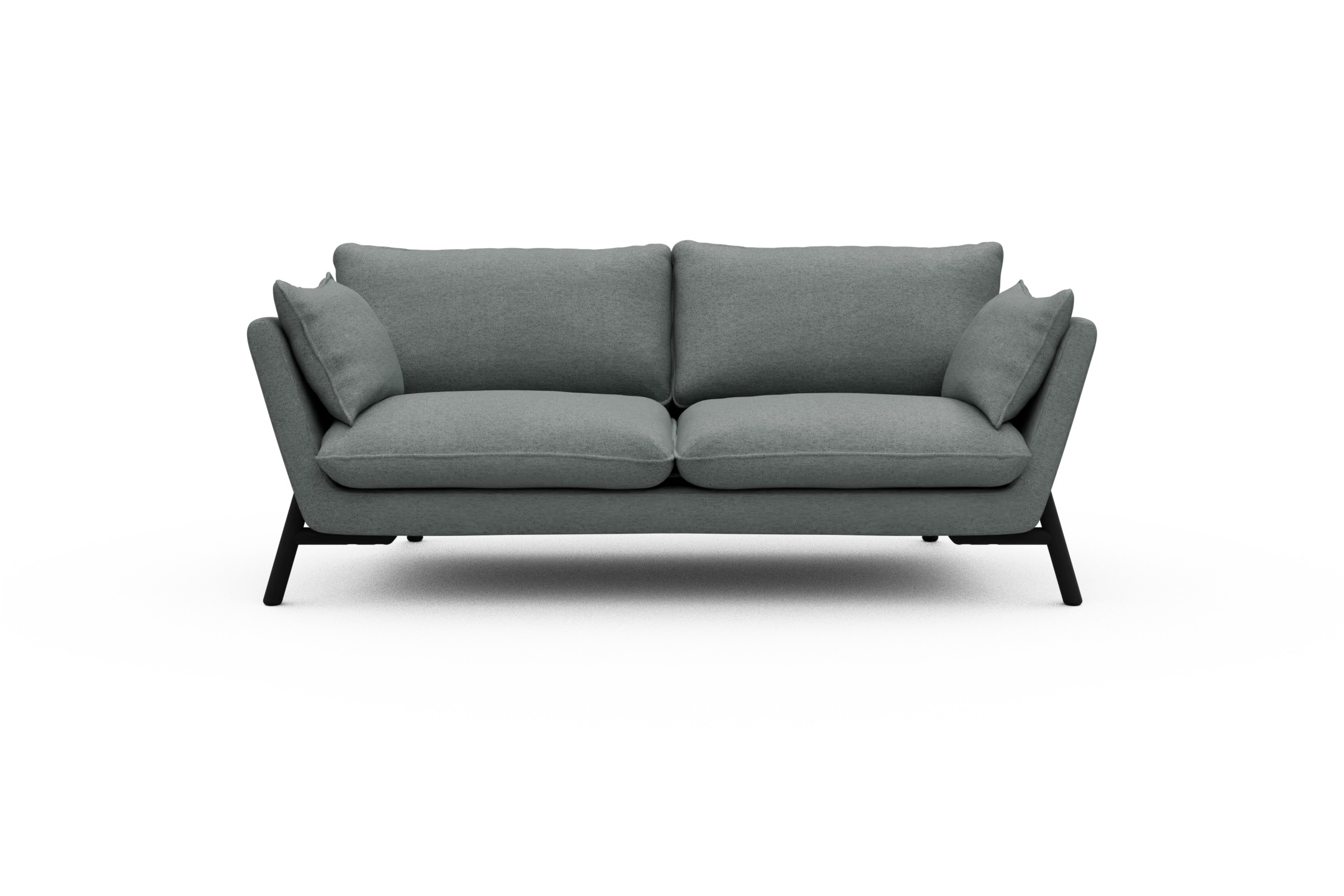 Skandi Home Sofa Emil 2-Sitzer Beinfarbe Eiche Schwarz Denari-Soft-Grey moebelfaktor