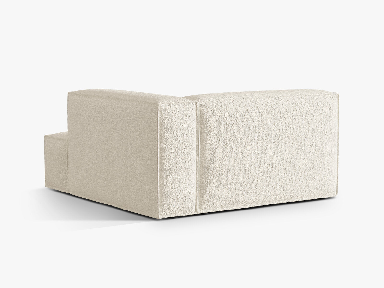 Micadoni Recamiere Nuria Groß 1-Sitzer Rechts Boucle Elfenbein