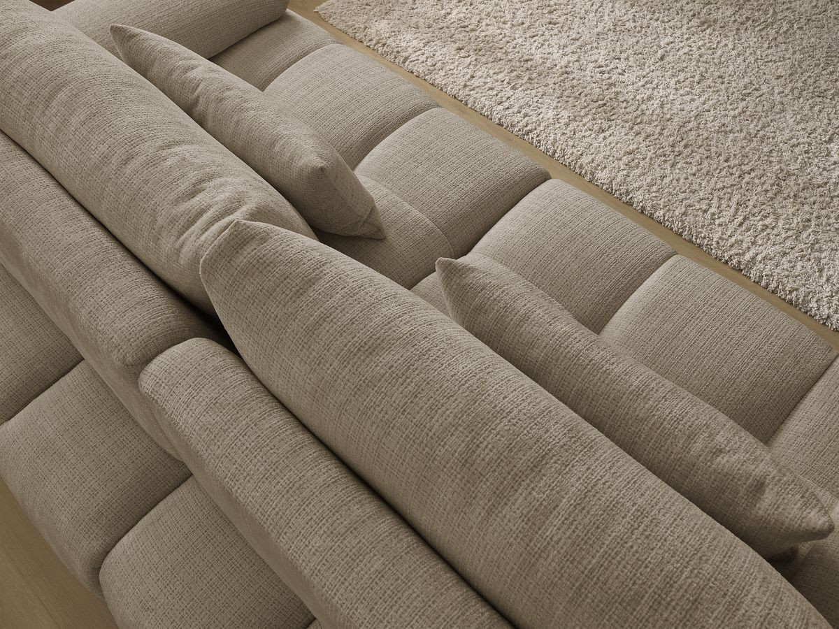 Bobochic Ivane Sofa 3-Sitzer Strukturstoff Taupe