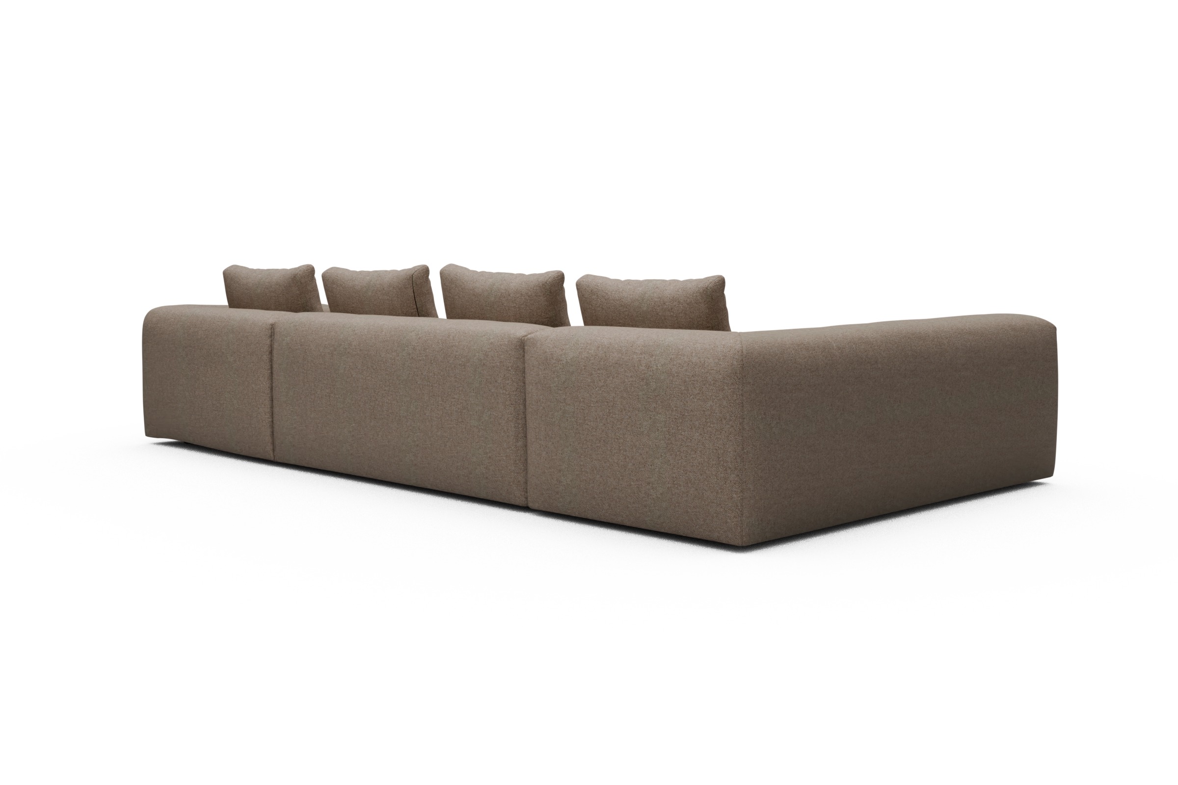 Wohnlandschaft Fred Chaiselongue rechts mit 2-Sitzer und lange Armlehne links Sama-Antelope