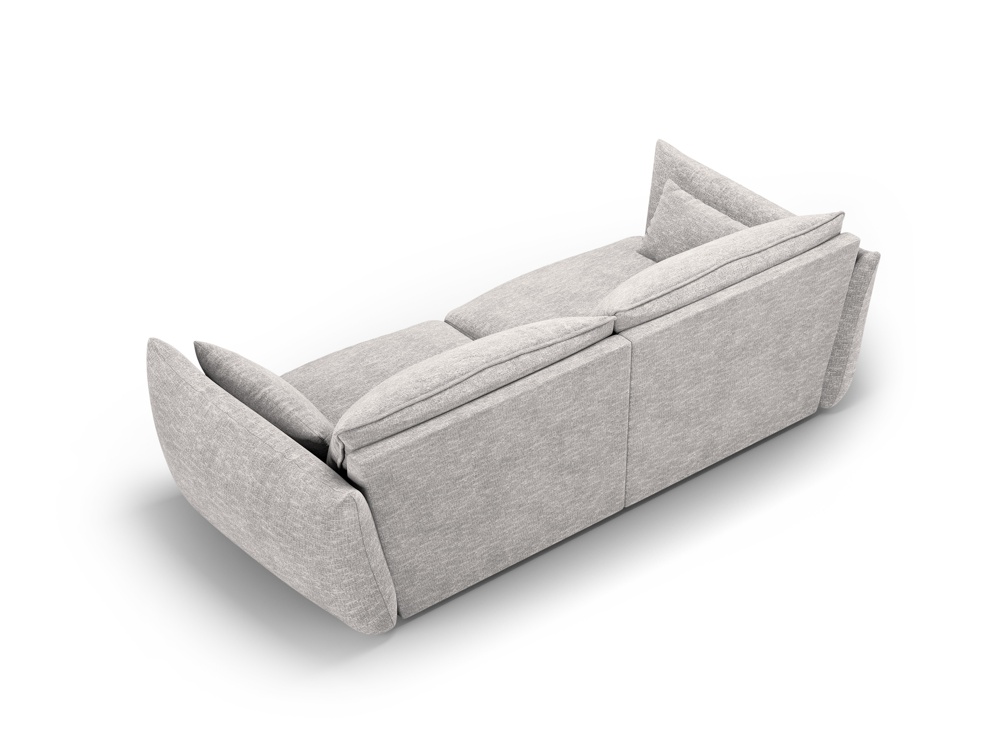 Cosmopolitan Design Sofa Matera 3-Sitzer Chenille Eden Silber