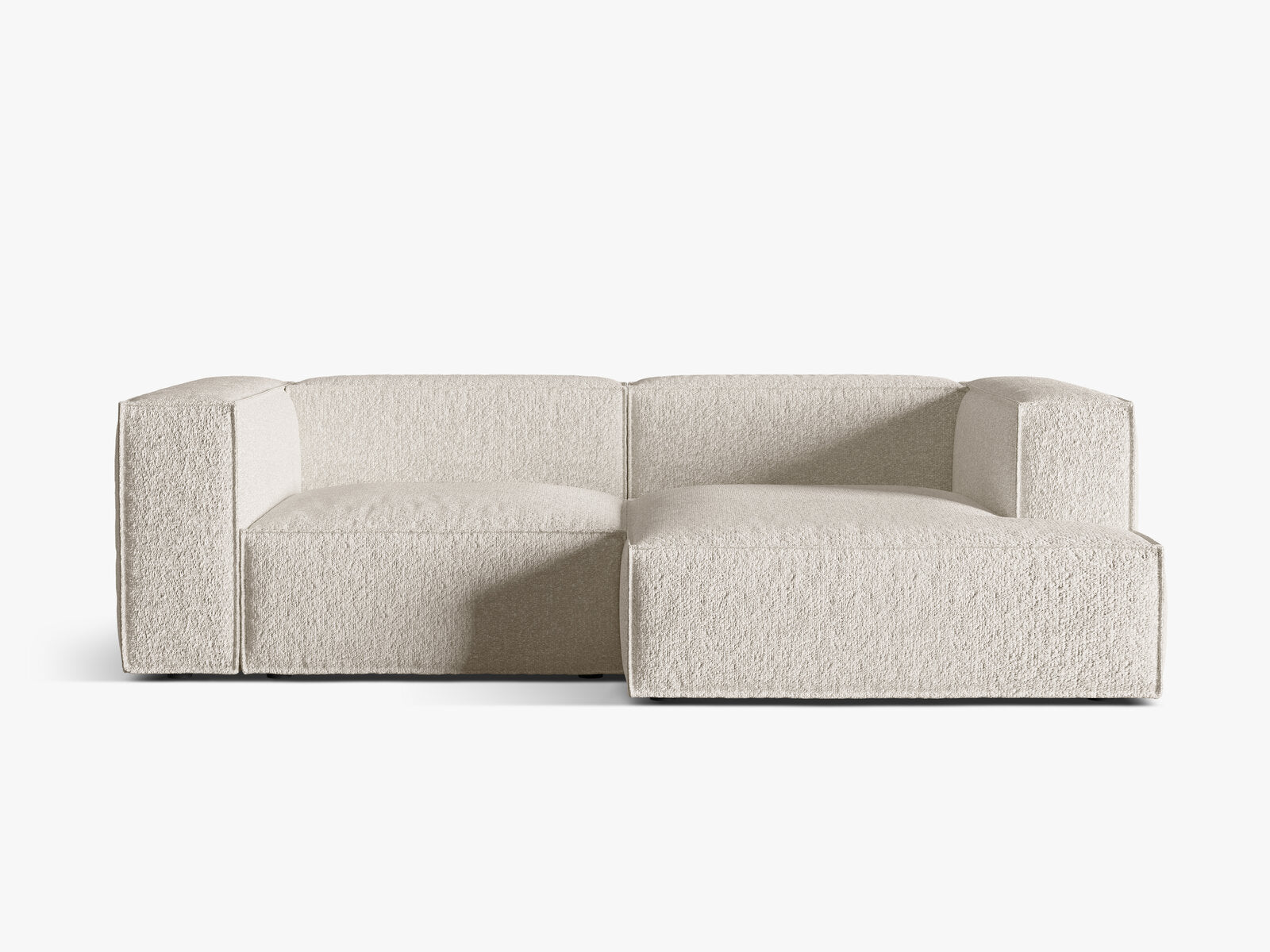 Micadoni Ecksofa Nuria 3-Sitzer Rechts Boucle Beige