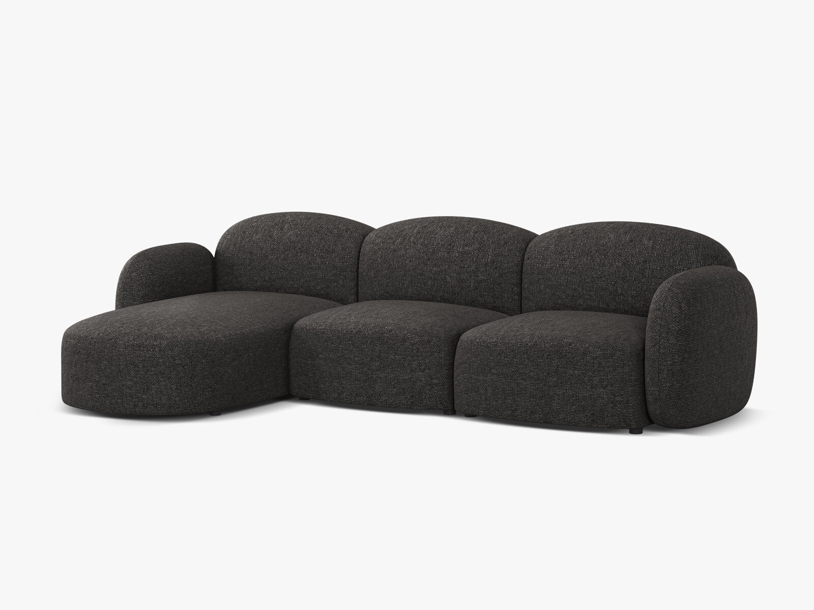 Micadoni Ecksofa Blair 4-Sitzer Links Chenille Eden Anthrazit