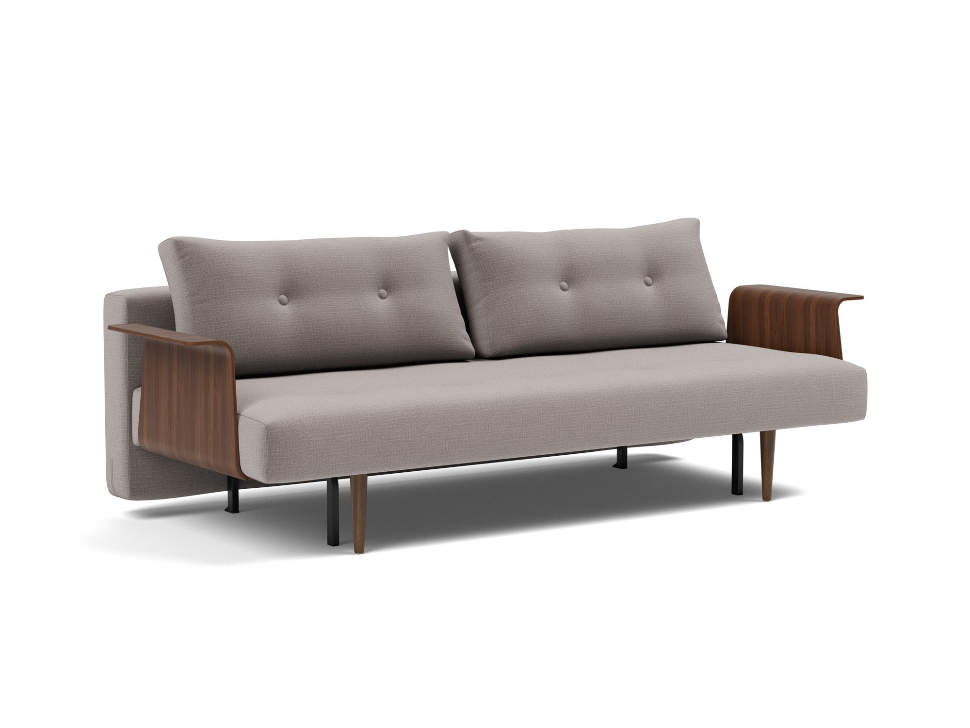 Schlafsofa Recast mit Armlehnen Chenille Esina 418-Truffle
