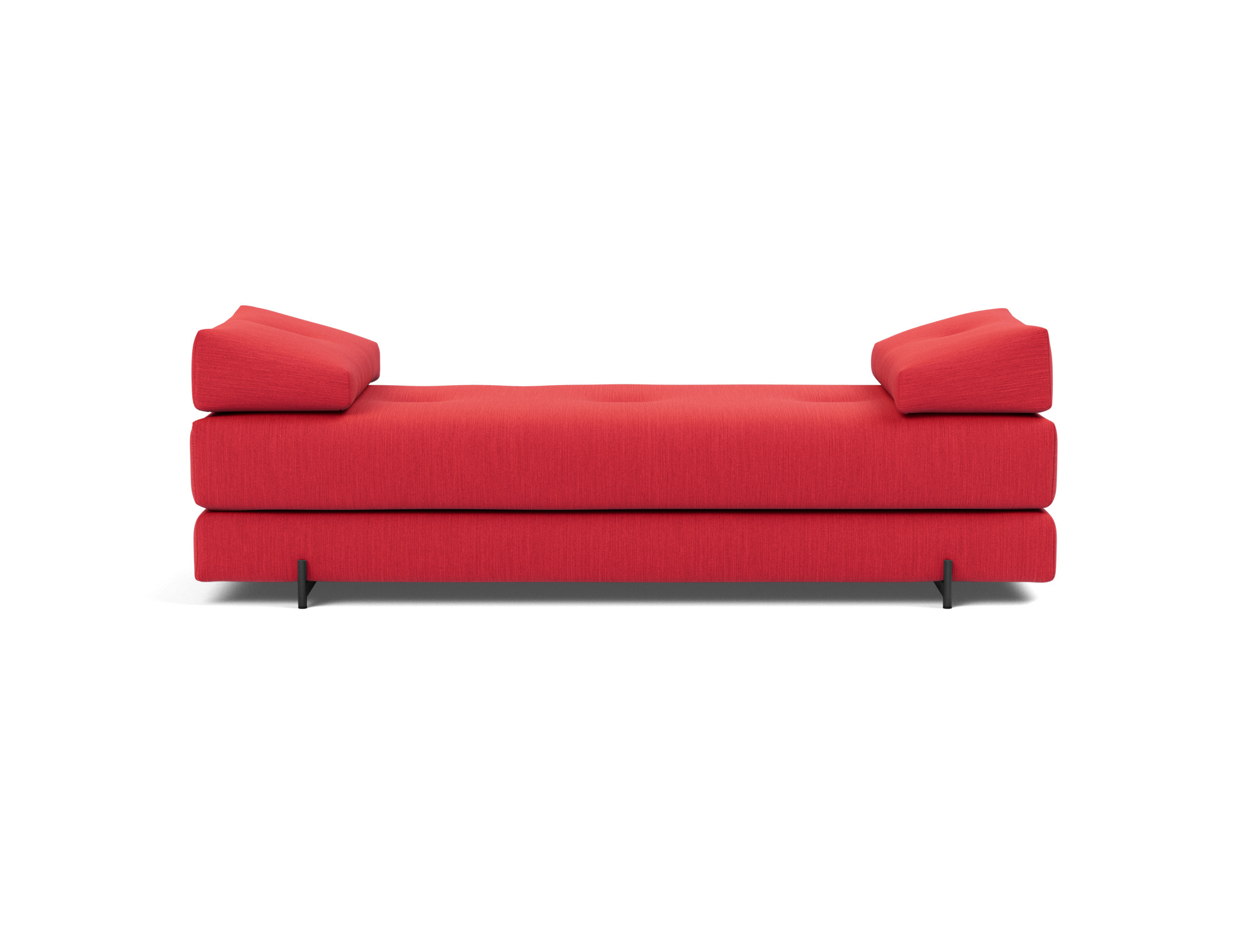 Tagesbett Sigmund Flachgewebe Elegance 511-Red Beine Indu schwarz