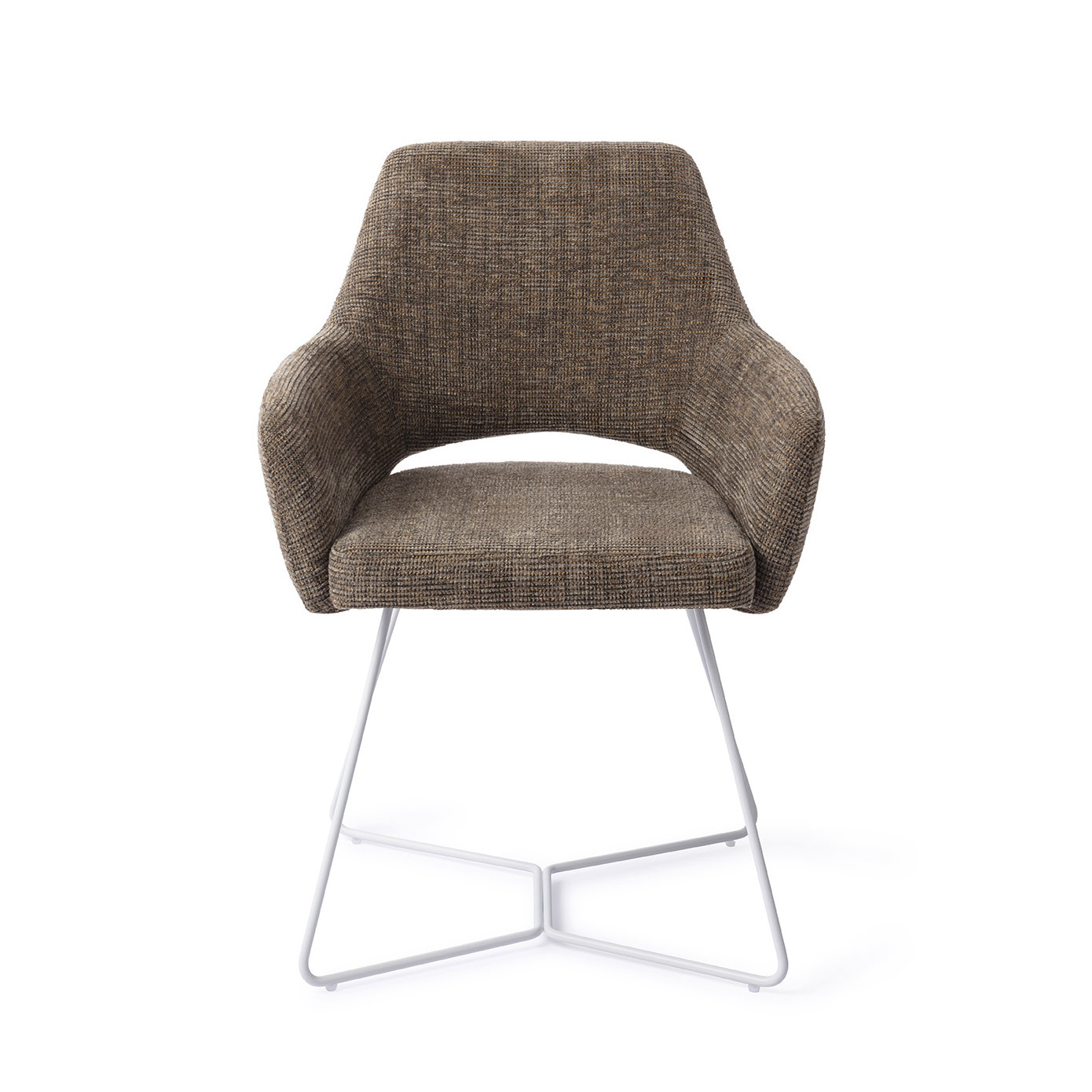 Jesper Home Esszimmerstuhl Yanai Checked Chestnut Beehive Weiß