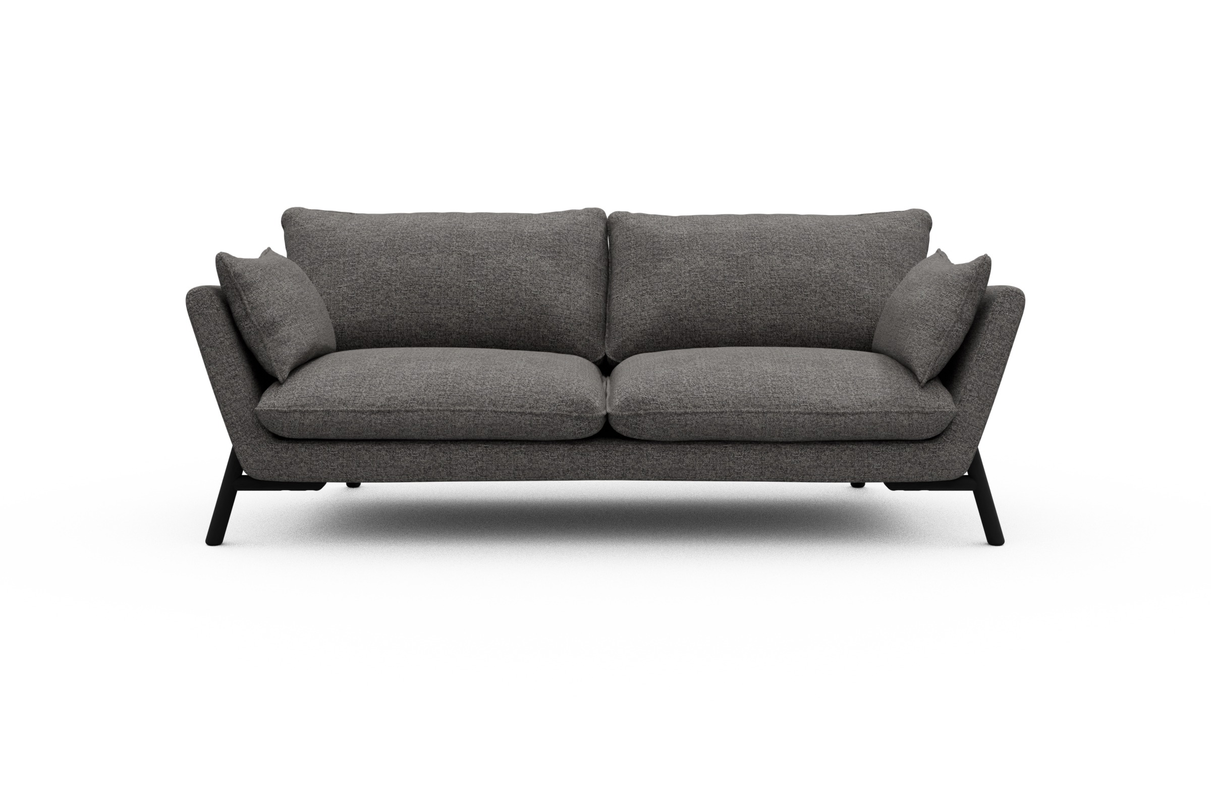 Skandi Home Sofa Emil 3-Sitzer Beinfarbe Eiche Schwarz Carreno-Salt-and-Pepper moebelfaktor