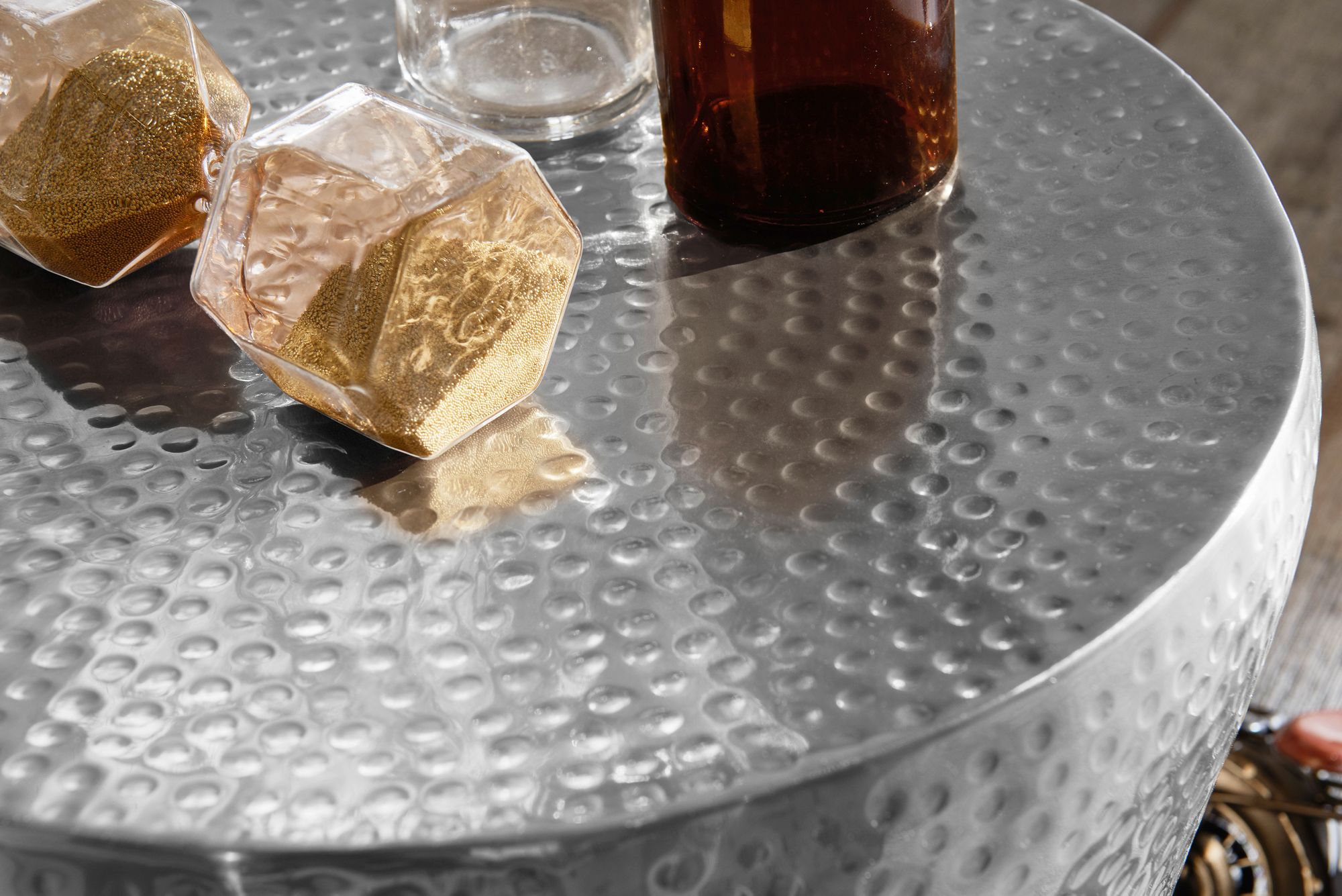 Beistelltisch Vega Aluminium Silber Ø 41 × H 41 cm