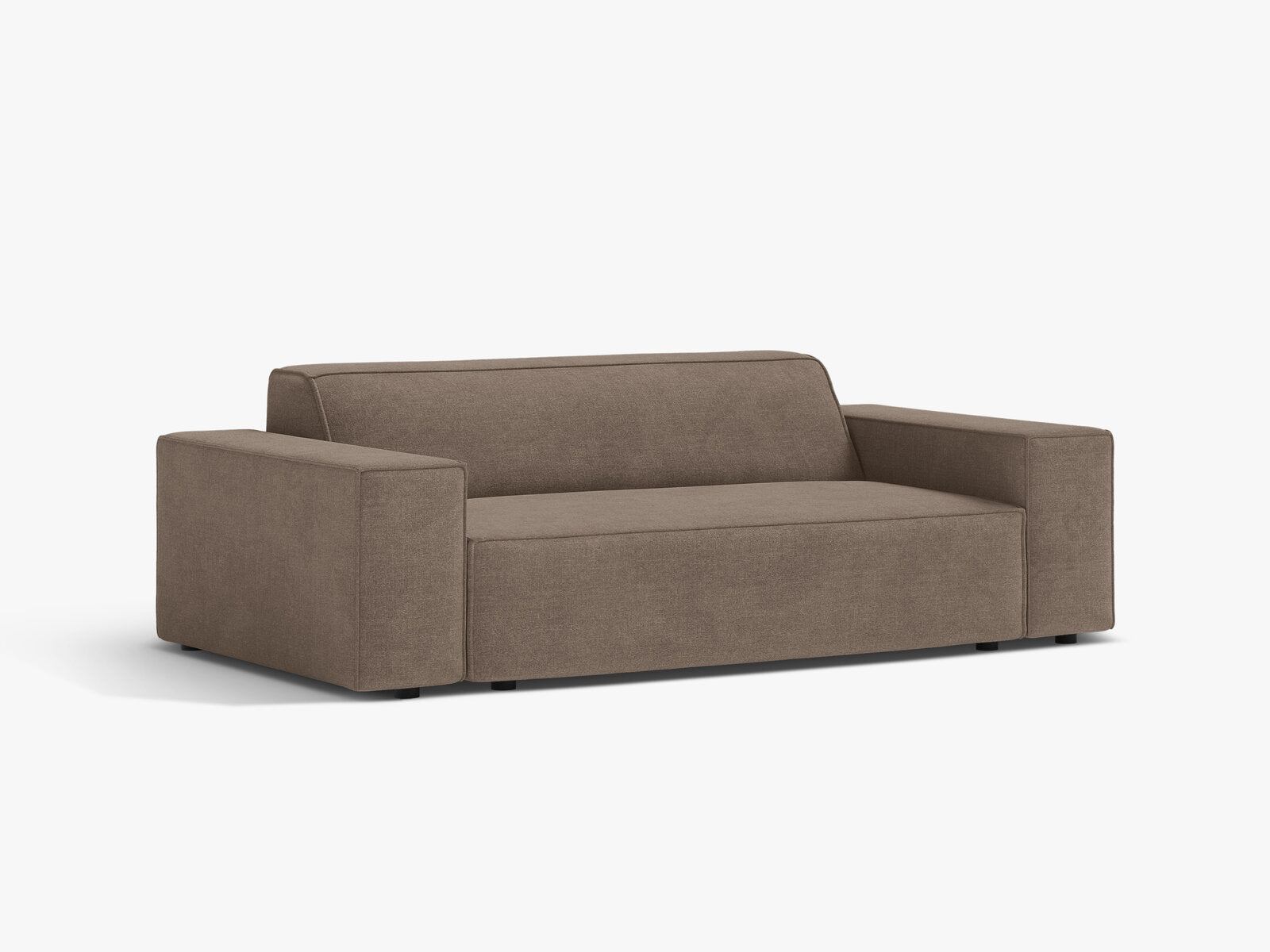 Micadoni Jodie Sofa 2-Sitzer Strukturierter Stoff Liberty Cappuccino
