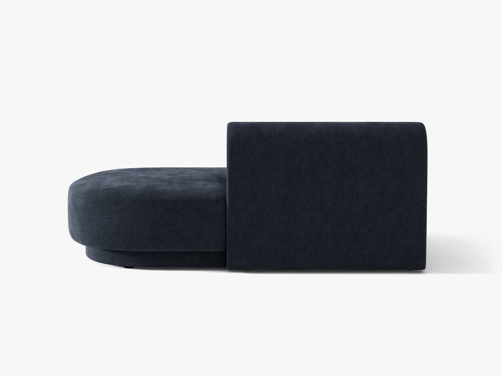 Micadoni 2-Sitzer Sitzmodul offen Miley Chenille Eden Marineblau Rechts