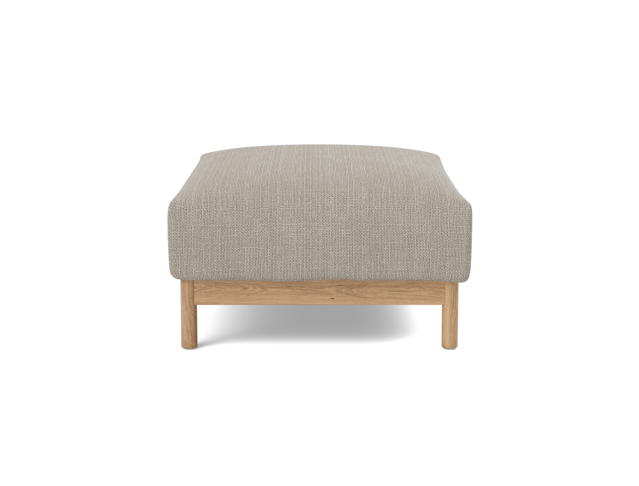 Hocker Malloy Strukturierter Stoff Kenya 579-Gravel Beine Eiche