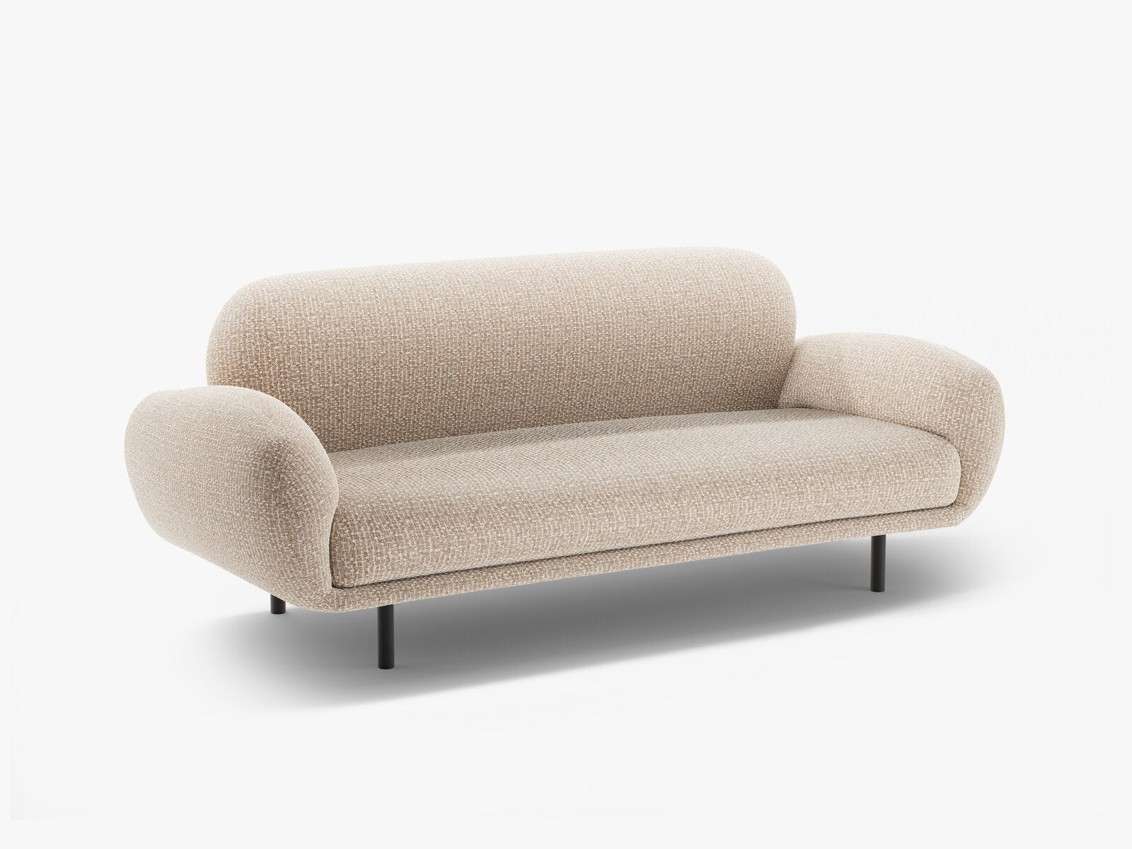 Micadoni Sofa Poppy 2-Sitzer große Version Chenille Silencio Sand