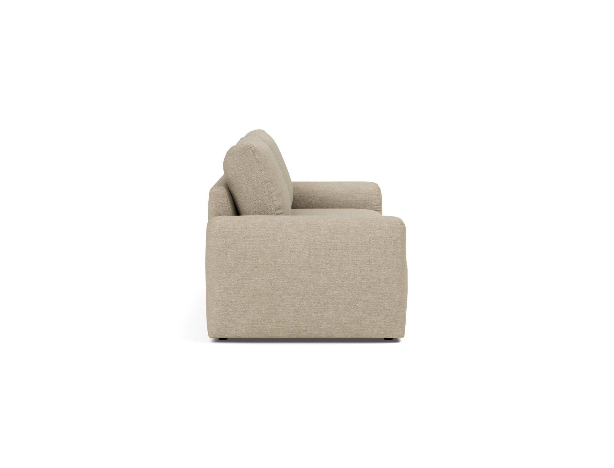 Schlafsofa Norum mit Chunky-Armlehnen Strukturierter Stoff Taura 356-Sand