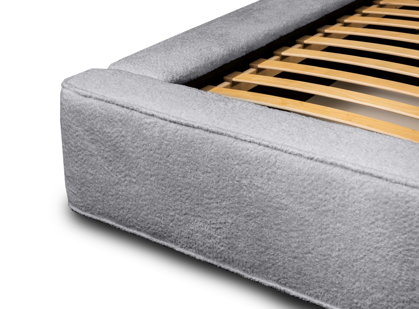 Polsterbett Delano Boucle 160x200 mit Holzrahmen Euphoria 17 Dove
