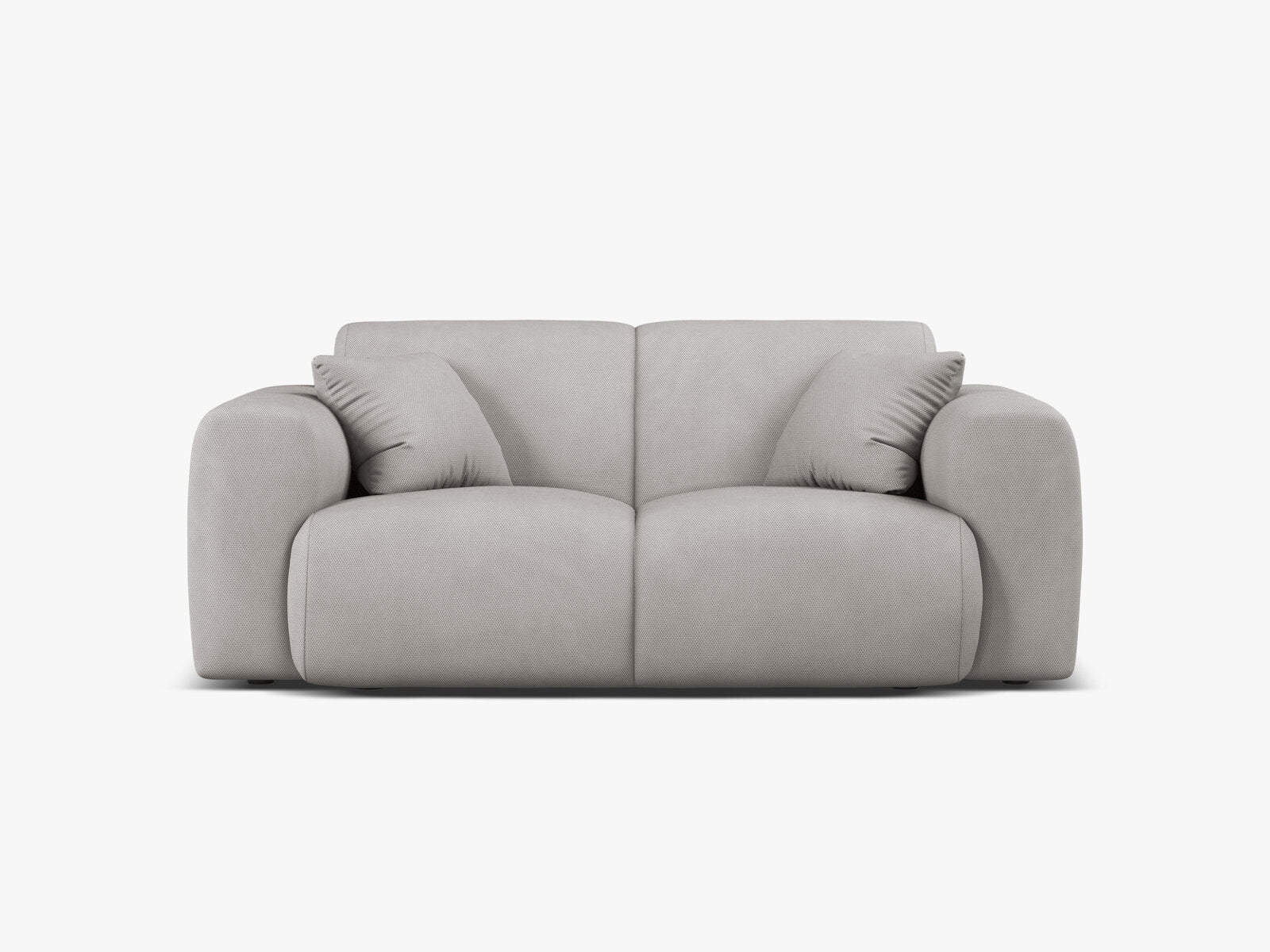 Micadoni Sofa Molino 2-Sitzer Strukturierter Stoff Rebel Hellgrau