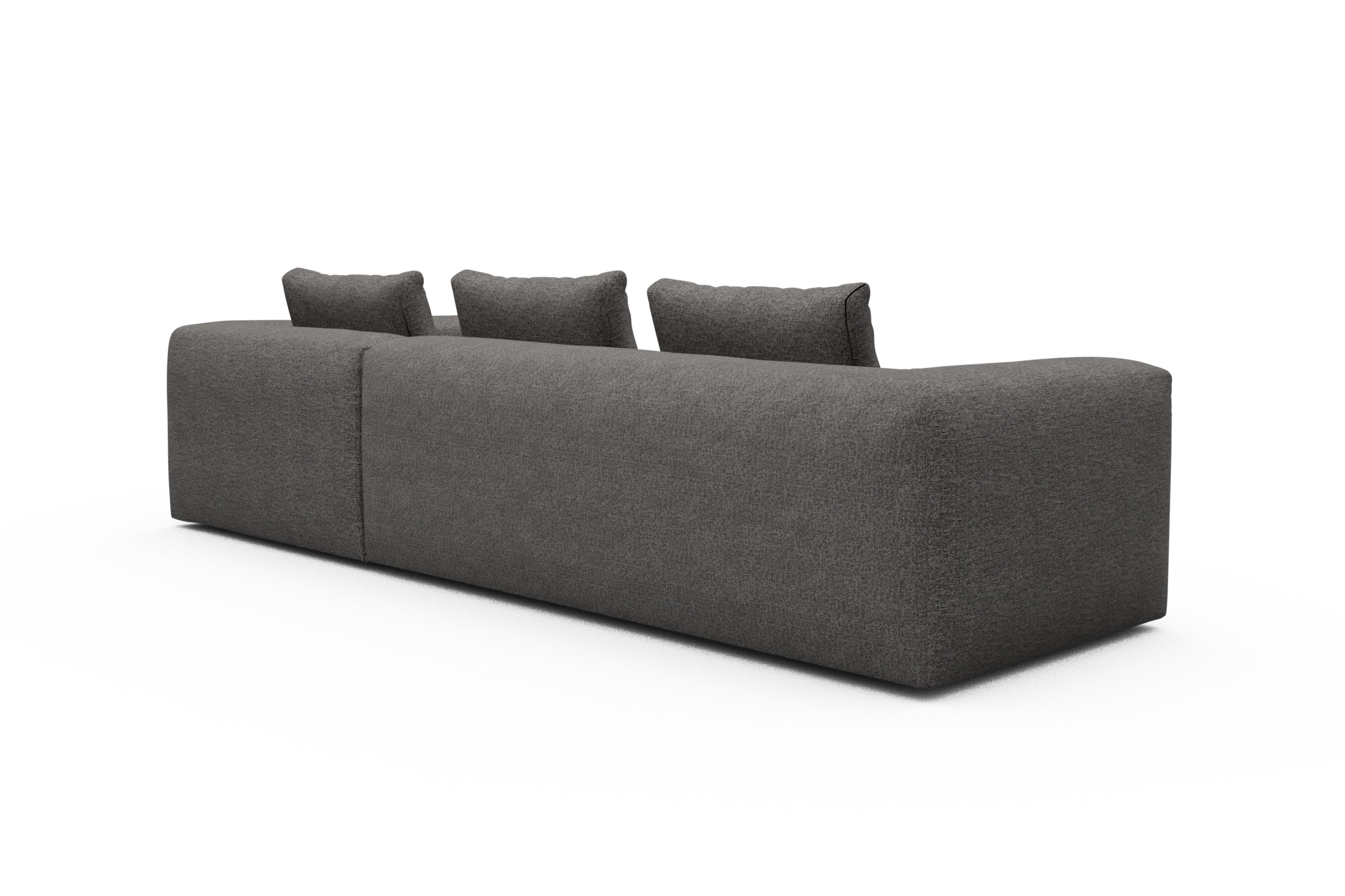 Ecksofa Fred Relax-Ecke rechts mit 2,5-Sitzer Carreno-Salt-and-Pepper
