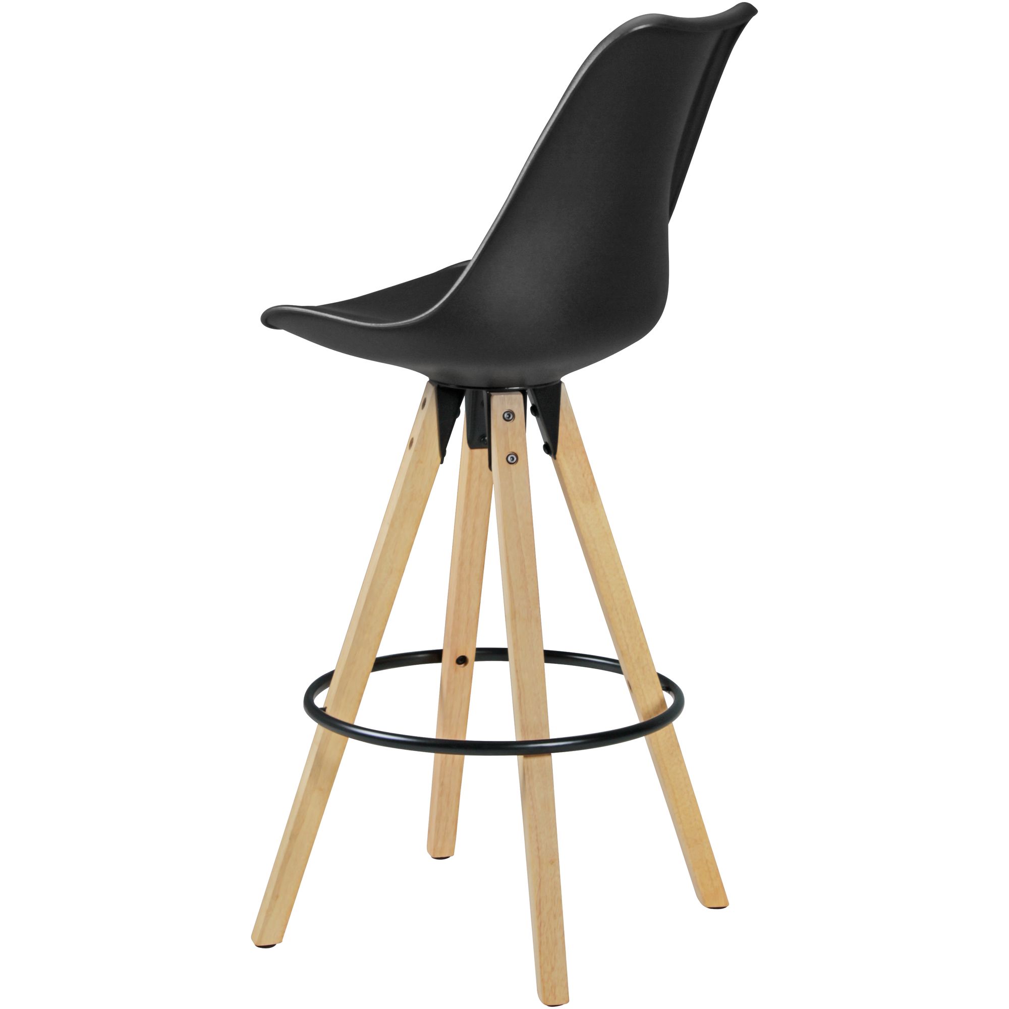 Barhocker Arna Kunstleder Schwarz