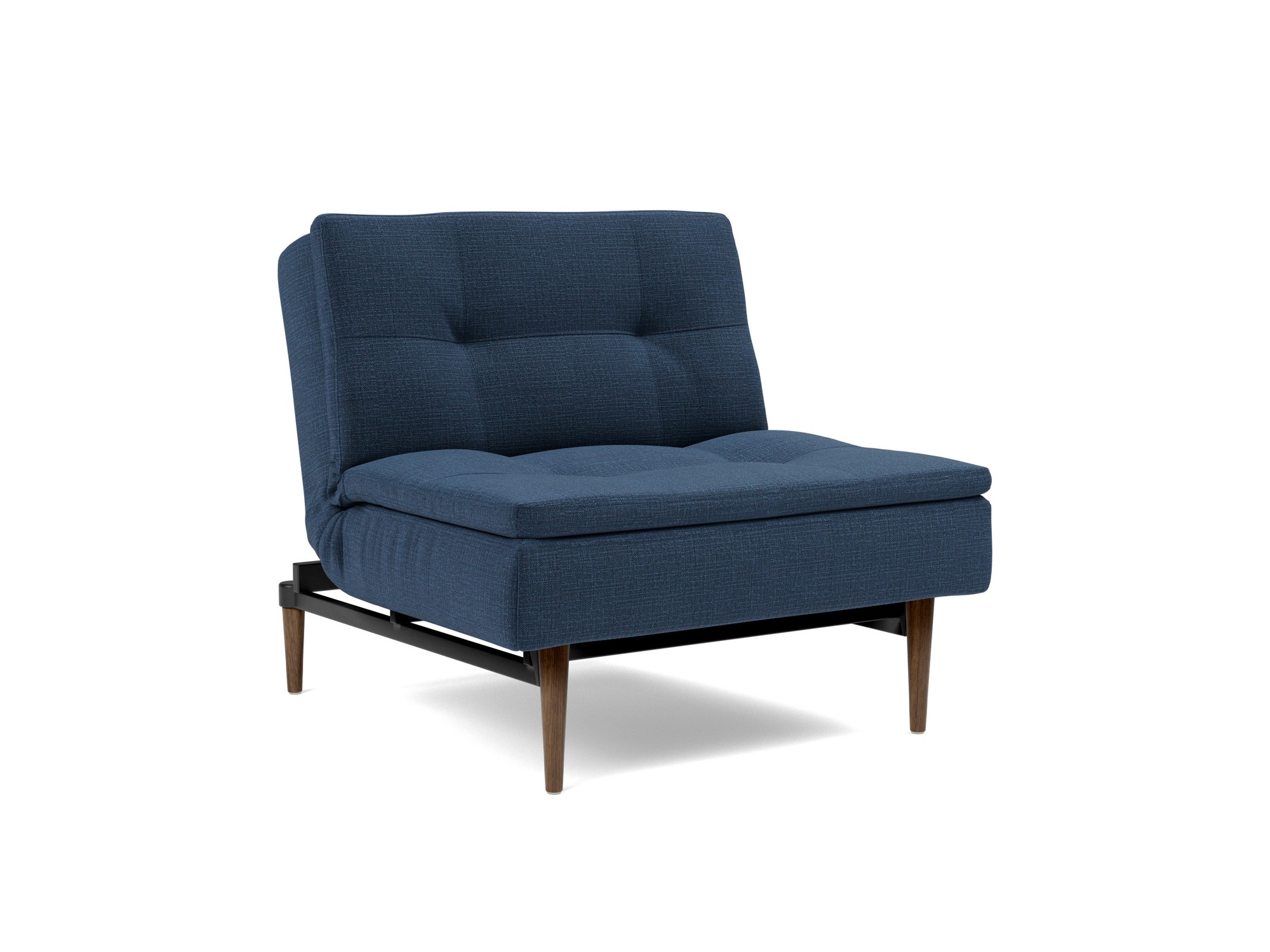 Sessel Dublexo Chenille Esina 414-Indigo-Blue Beine Styletto Eiche dunkel