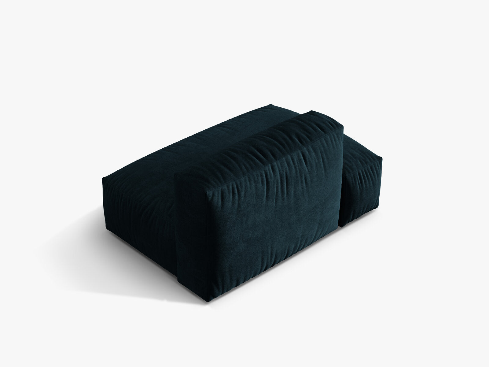 Micadoni Ecksofa-Modul Martina 1-Sitzer Samt Vogue Tiefes Petrol Links
