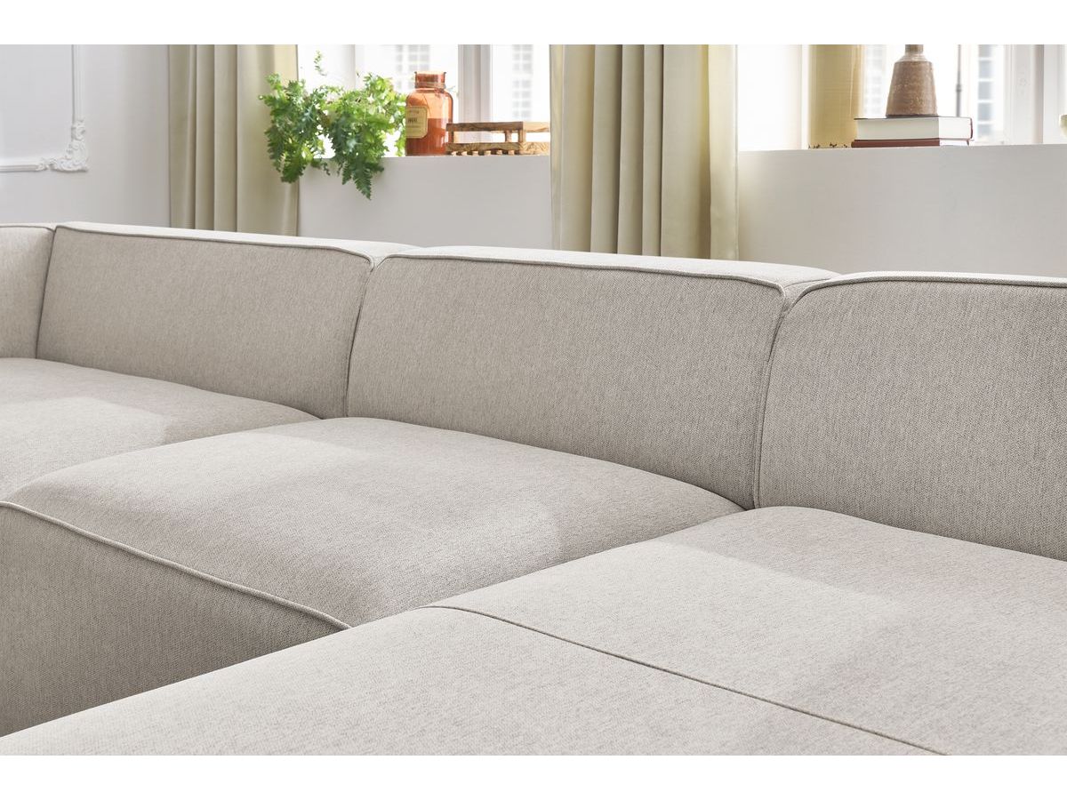 Bobochic Megeve Wohnlandschaft Melange-Stoff Beige Ecke rechts