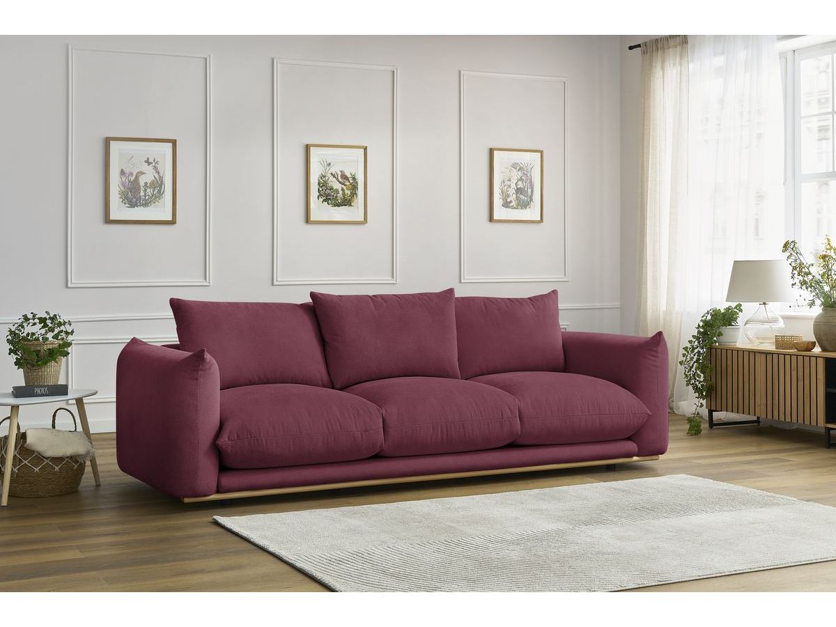 Bobochic Ernest Sofa 3-Sitzer 265 × 106 cm Stoff Rot