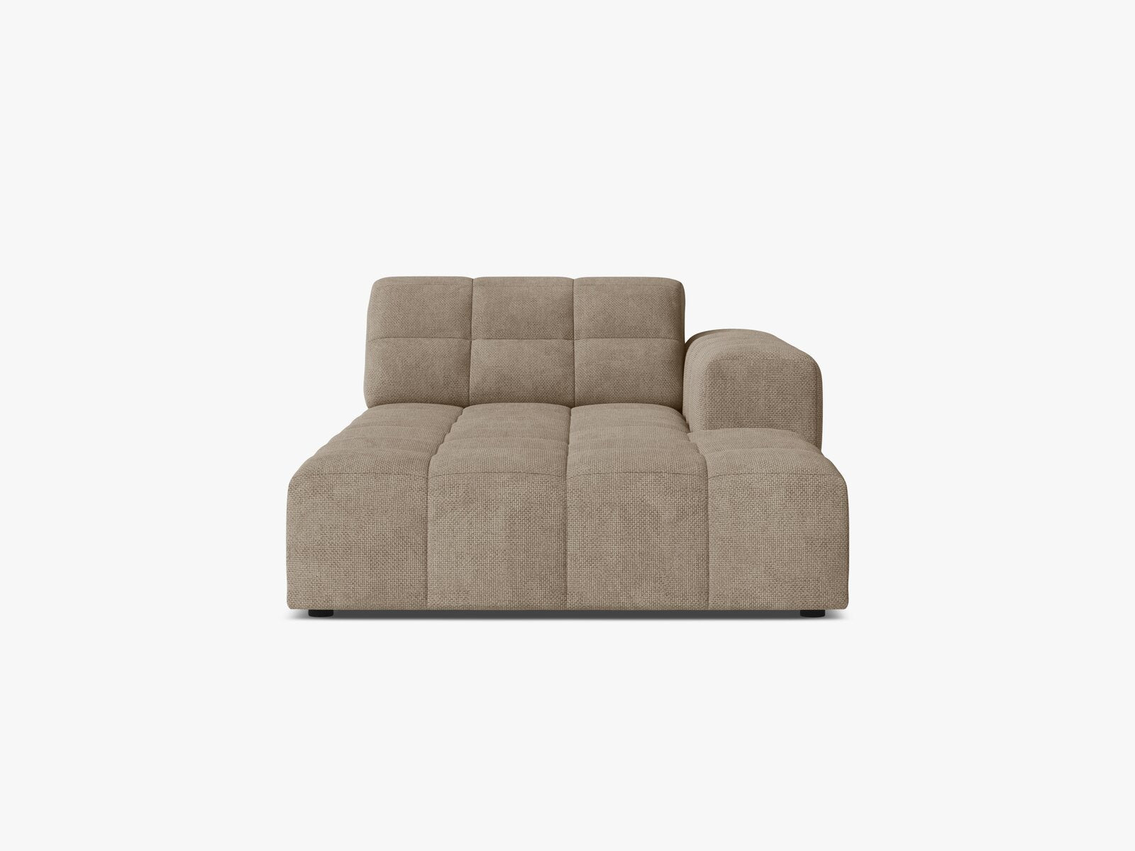 Micadoni Jennifer Chaiselongue Rechts Chenille Eden Dunkelbeige